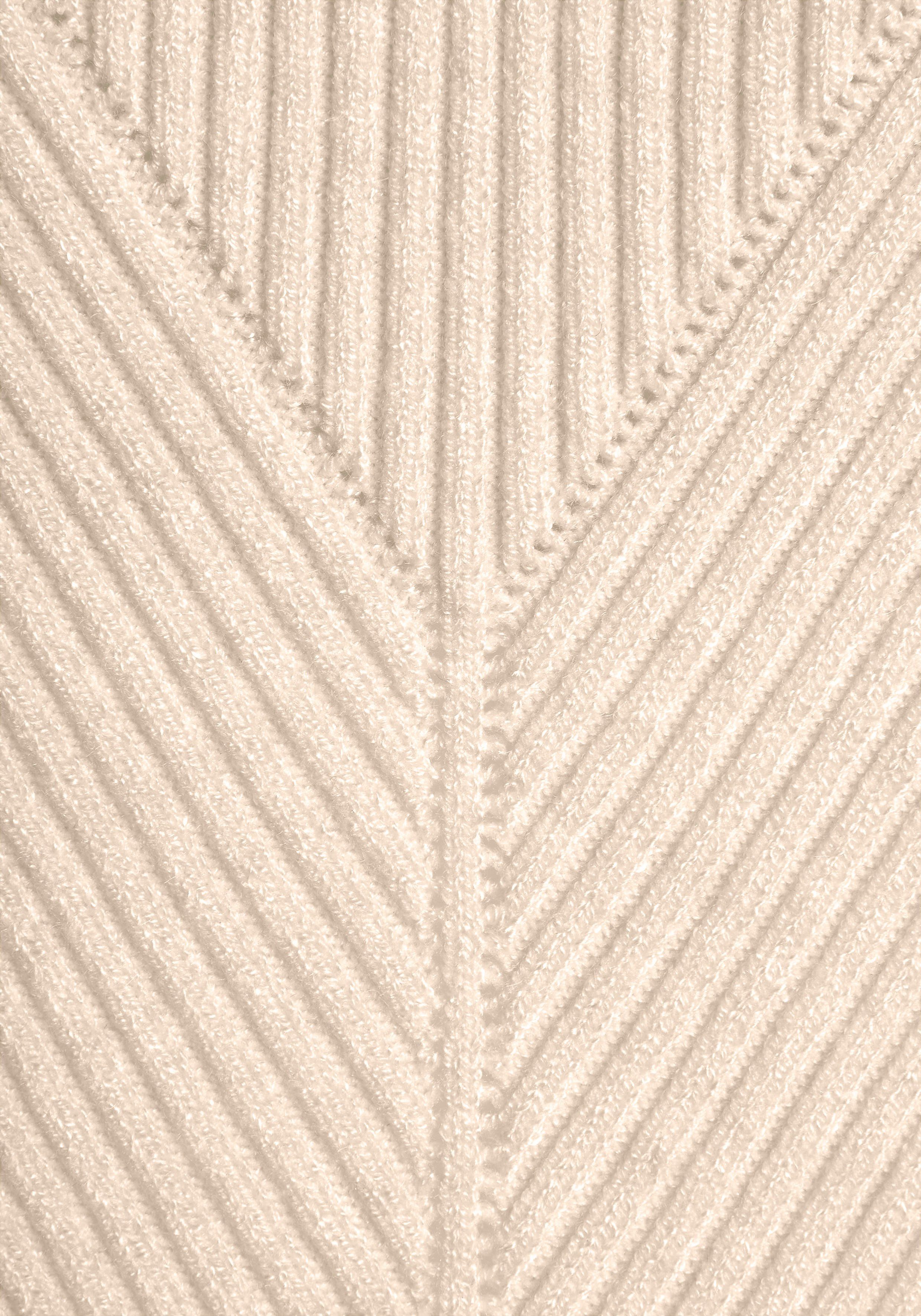 Lascana Gebreide top met breipatroon, hooggesloten dames-top met brede bandjes