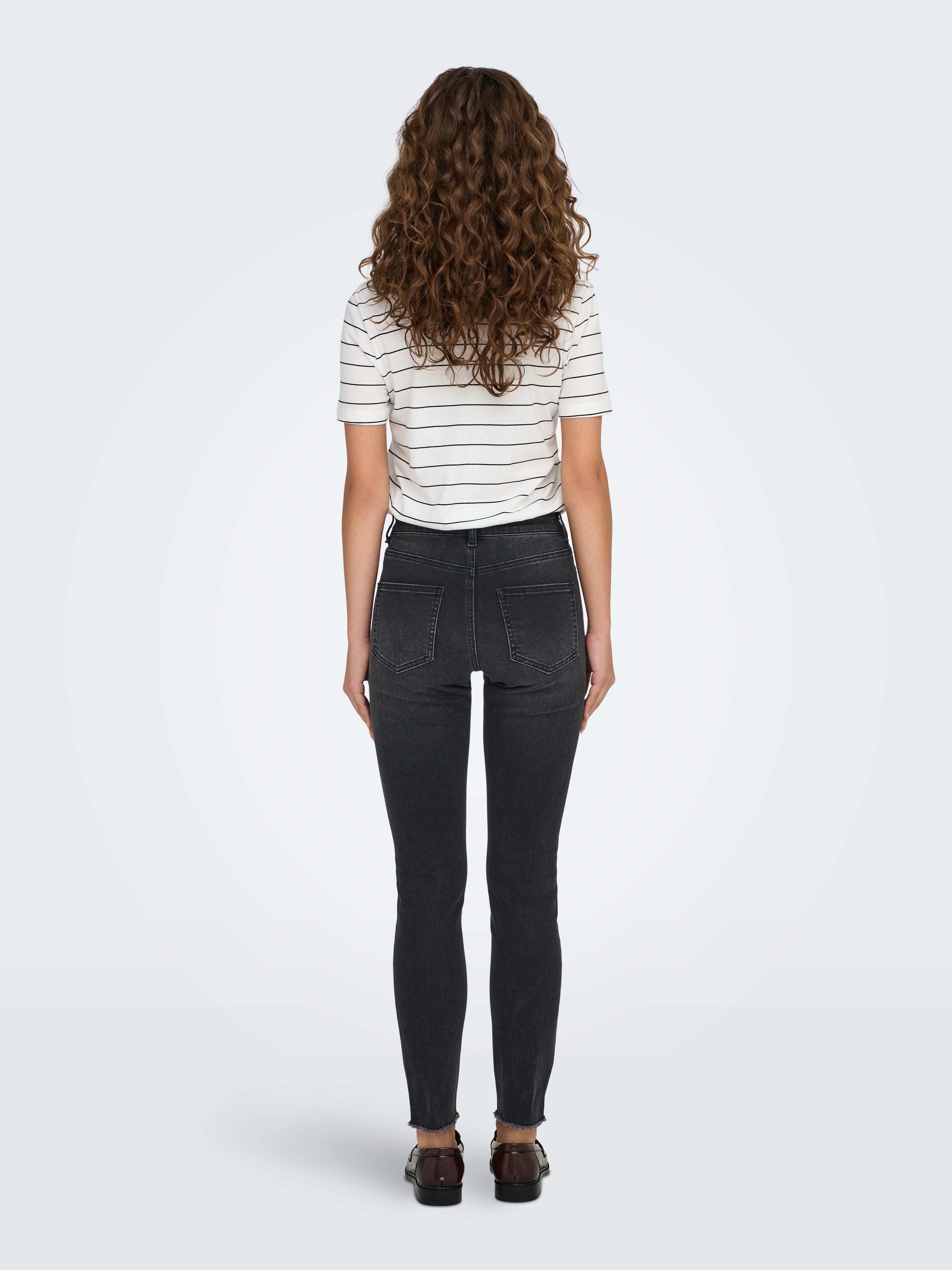 Only Skinny fit jeans ONLMIA MID WAIST BUTTON SK RW ANK BOX