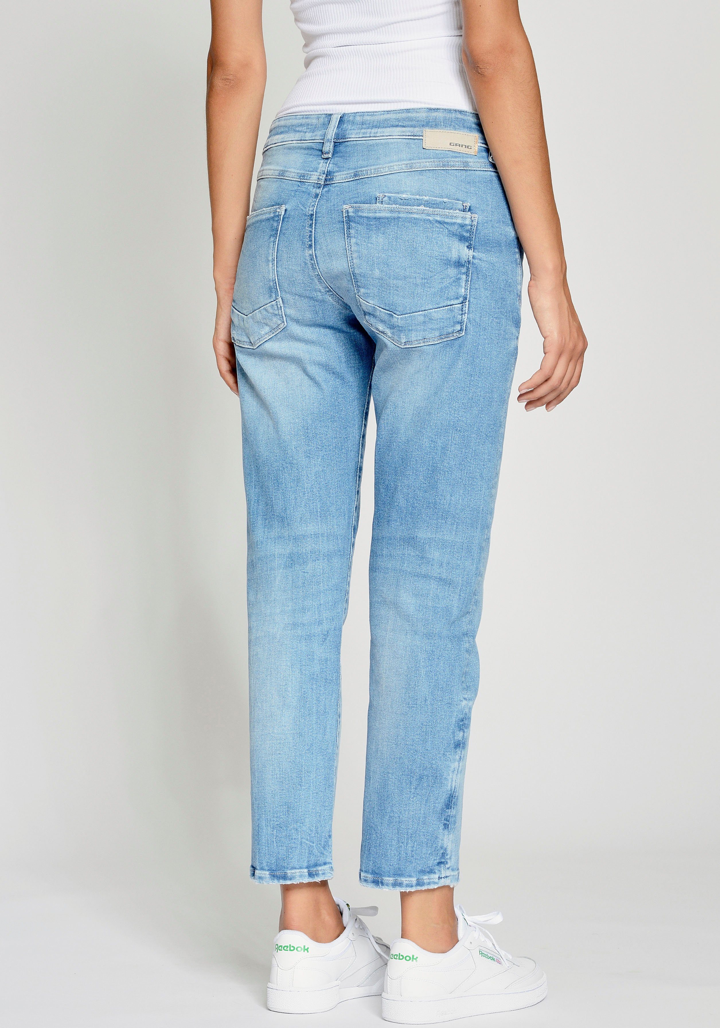 GANG Boyfriendjeans 94NADIA 5-pocketsstijl met ritssluiting en knoop