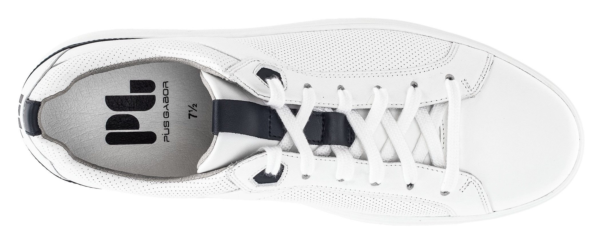 Pius Gabor Plateausneakers , vrijetijdsschoen, lage schoen, veterschoen met perforatie, breedte g