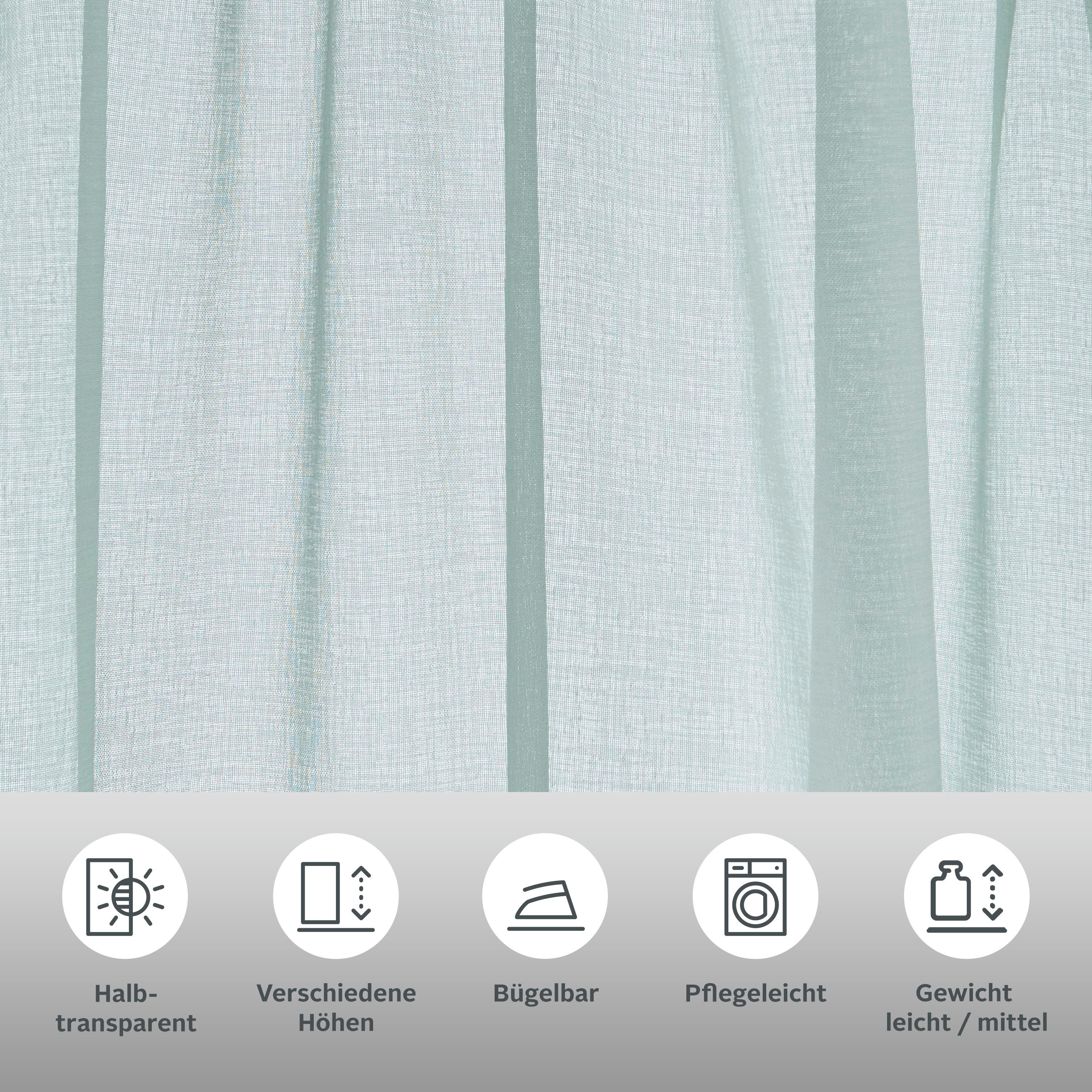 my home Gordijn Tender Linnen look met structuur, monochroom, bestseller (1 stuk)