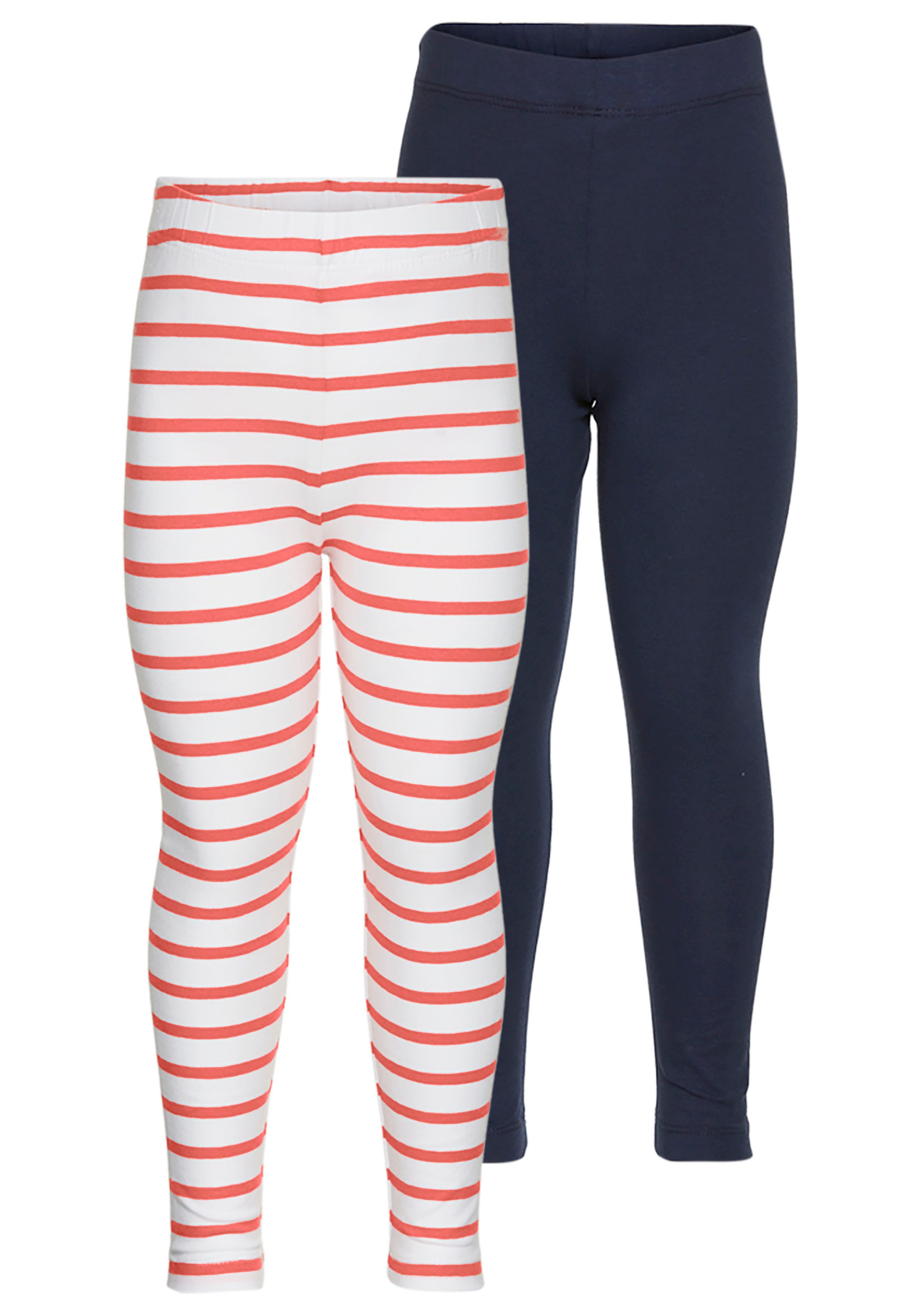KIDSWORLD Legging 2-pack gestreepte leggings voor kleine meisjes (set, 2-delig, 2 delen)
