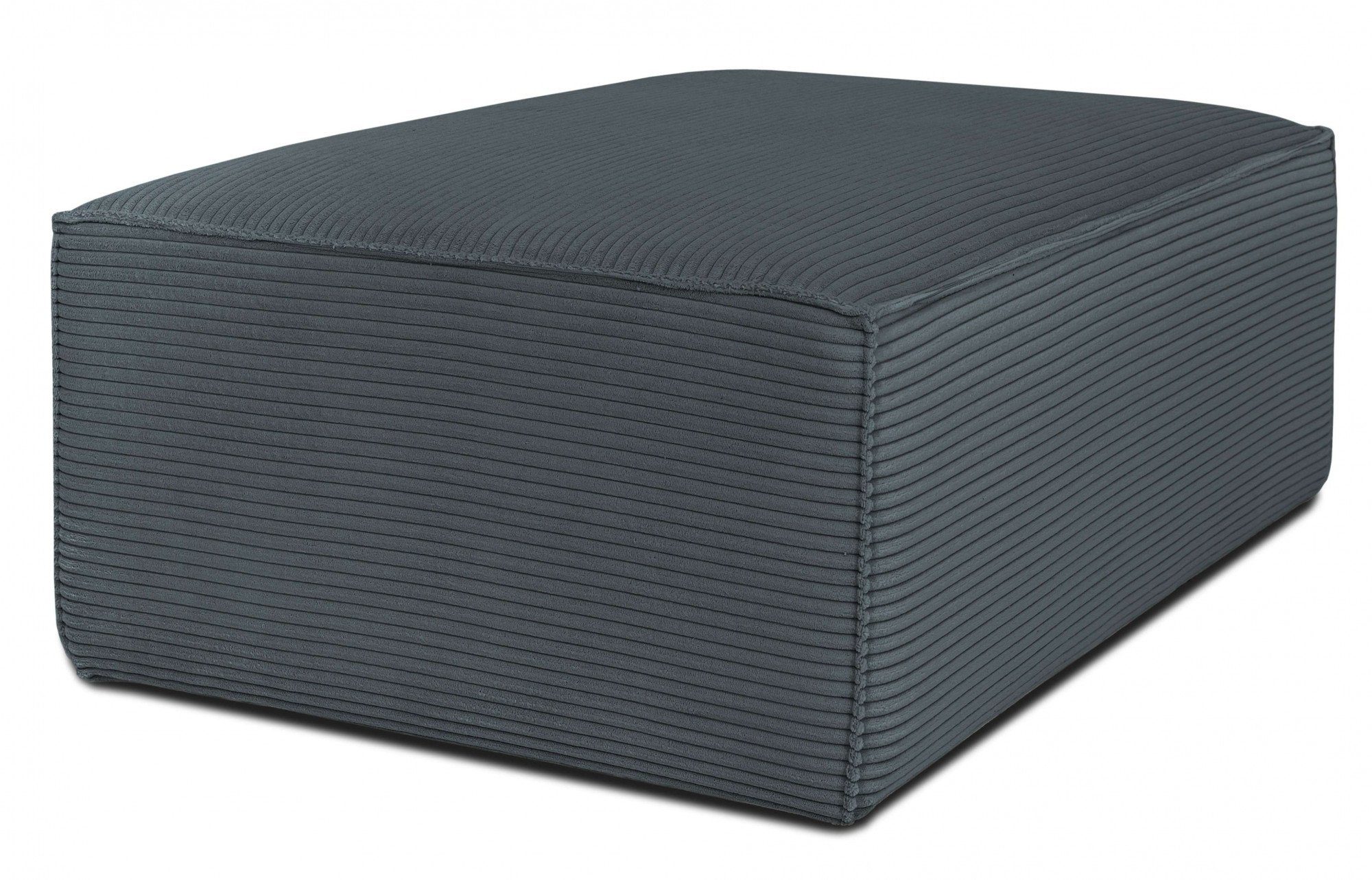 INOSIGN Hocker Clayton met een trendy ribfluwelen bekleding
