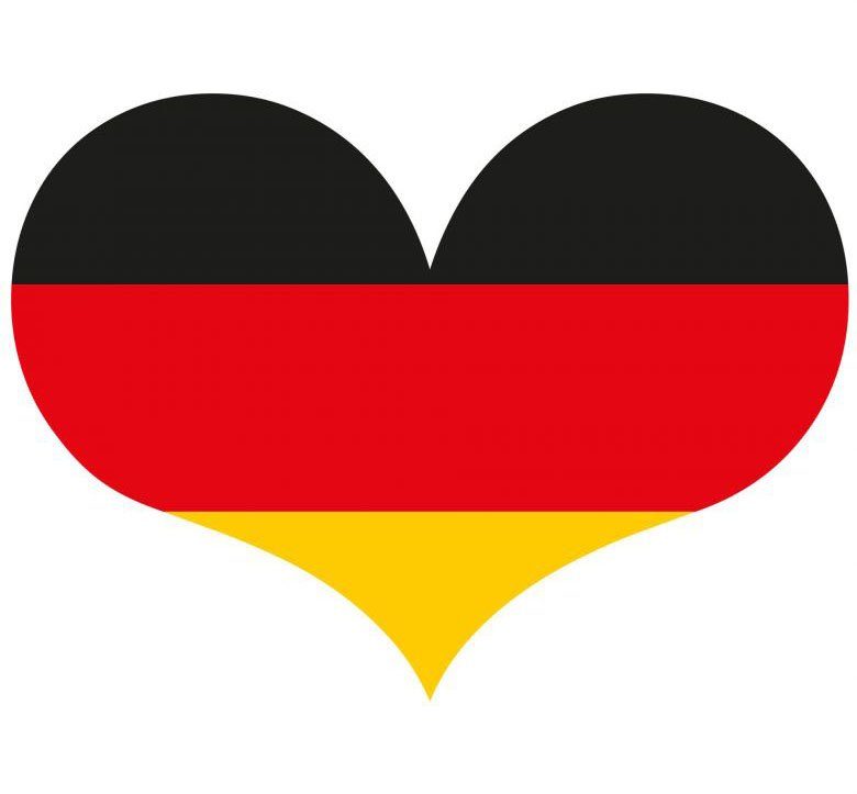Wall-Art Wandfolie Voetbal Duitsland hart (1 stuk)