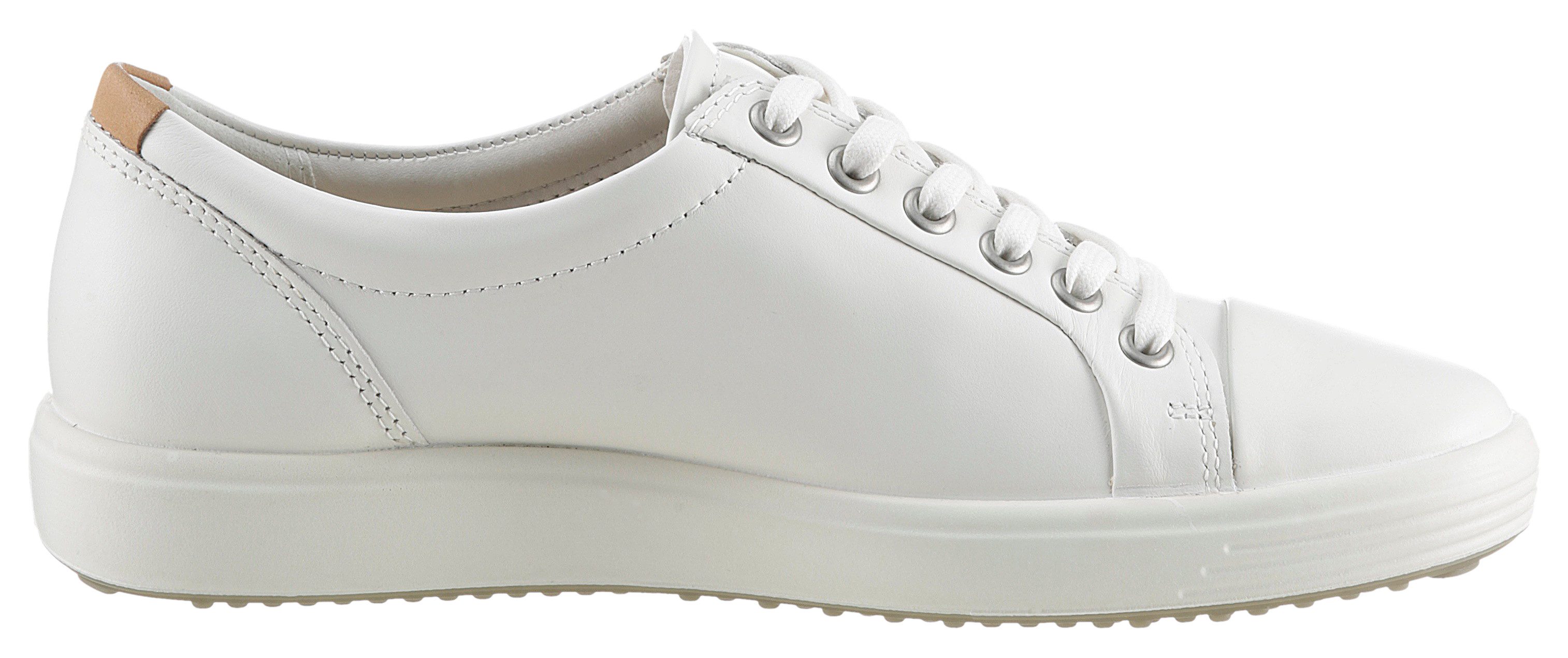 Ecco Sneakers SOFT 7 W met label, vrijetijdsschoen, lage schoen, veterschoen, smalle vorm