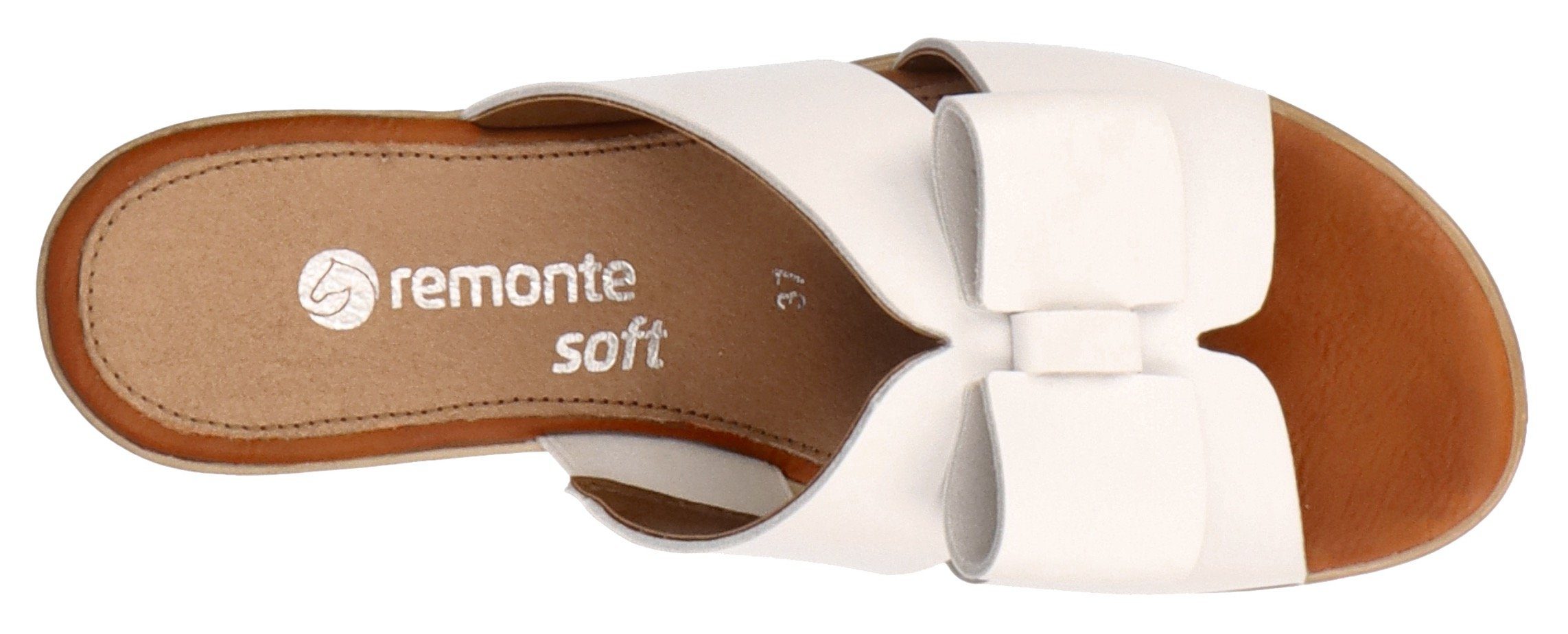 Remonte Slippers , sleehak, zomerschoen met mooie sierstrik