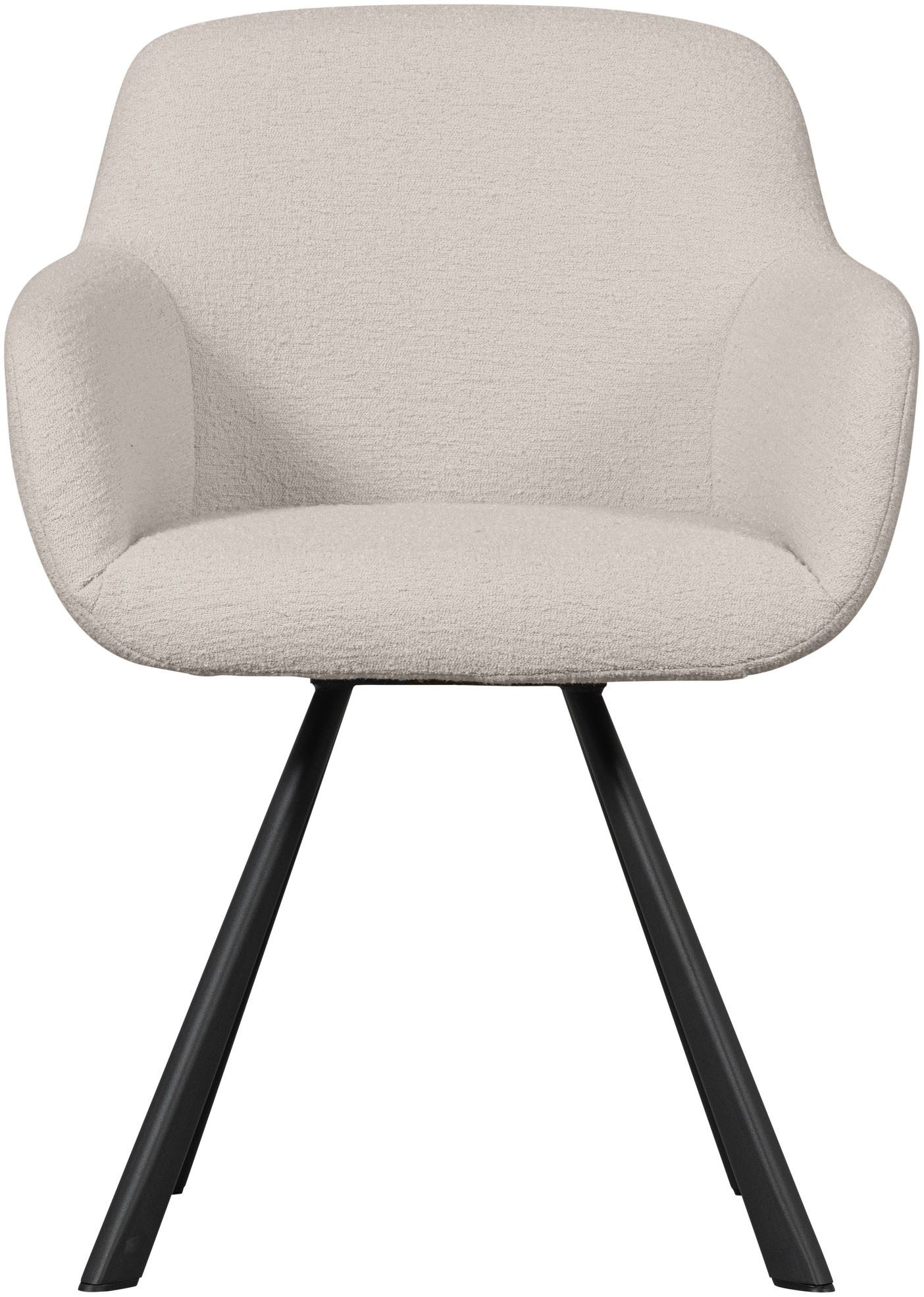 WOOOD Eetkamerstoel Juno gepolsterd met zacht bouclé, hoogte 79 cm x breedte 58 cm