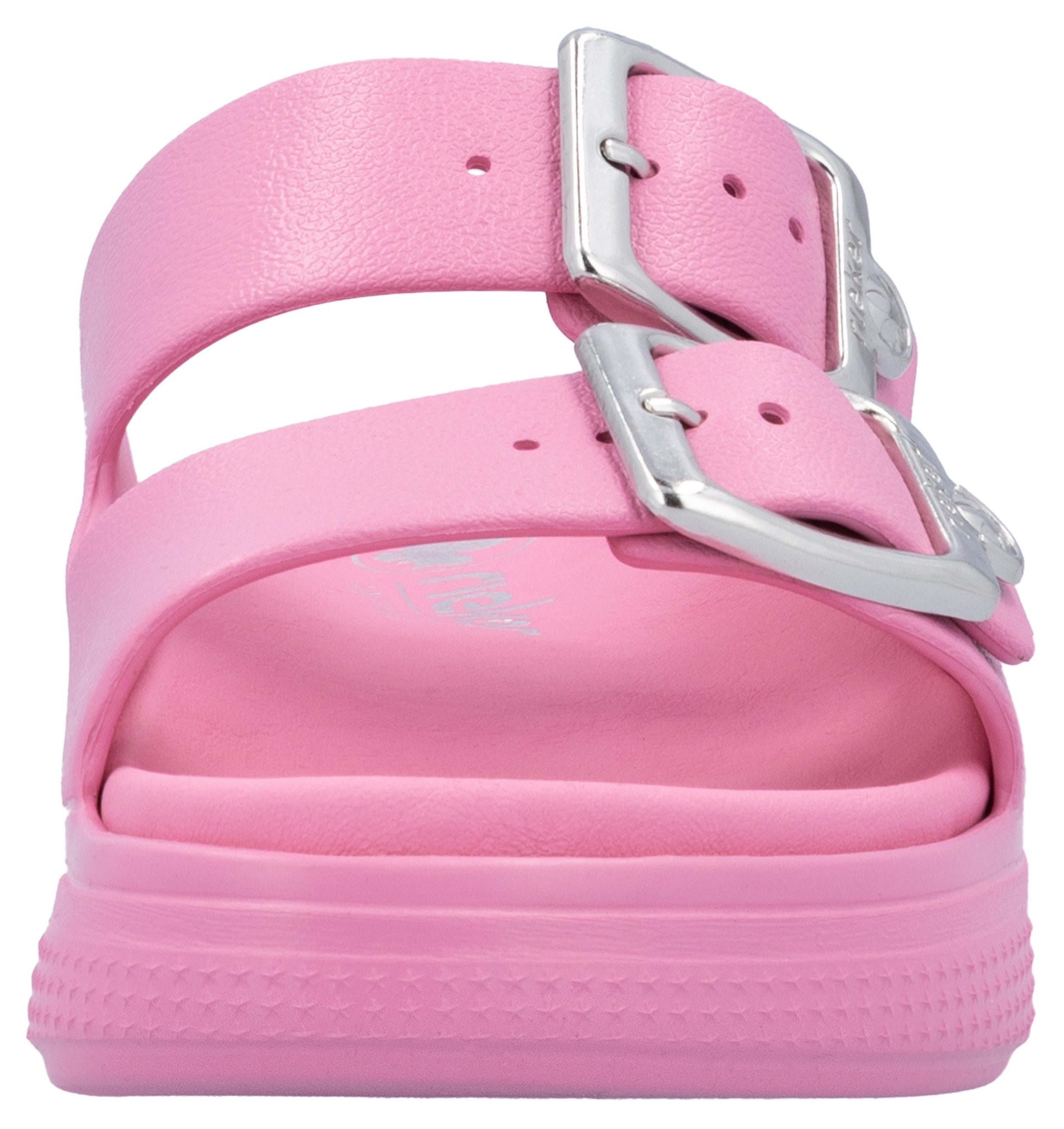 Rieker Slippers , plateau, zomerschoen, slippers in breedte g (=wijd)
