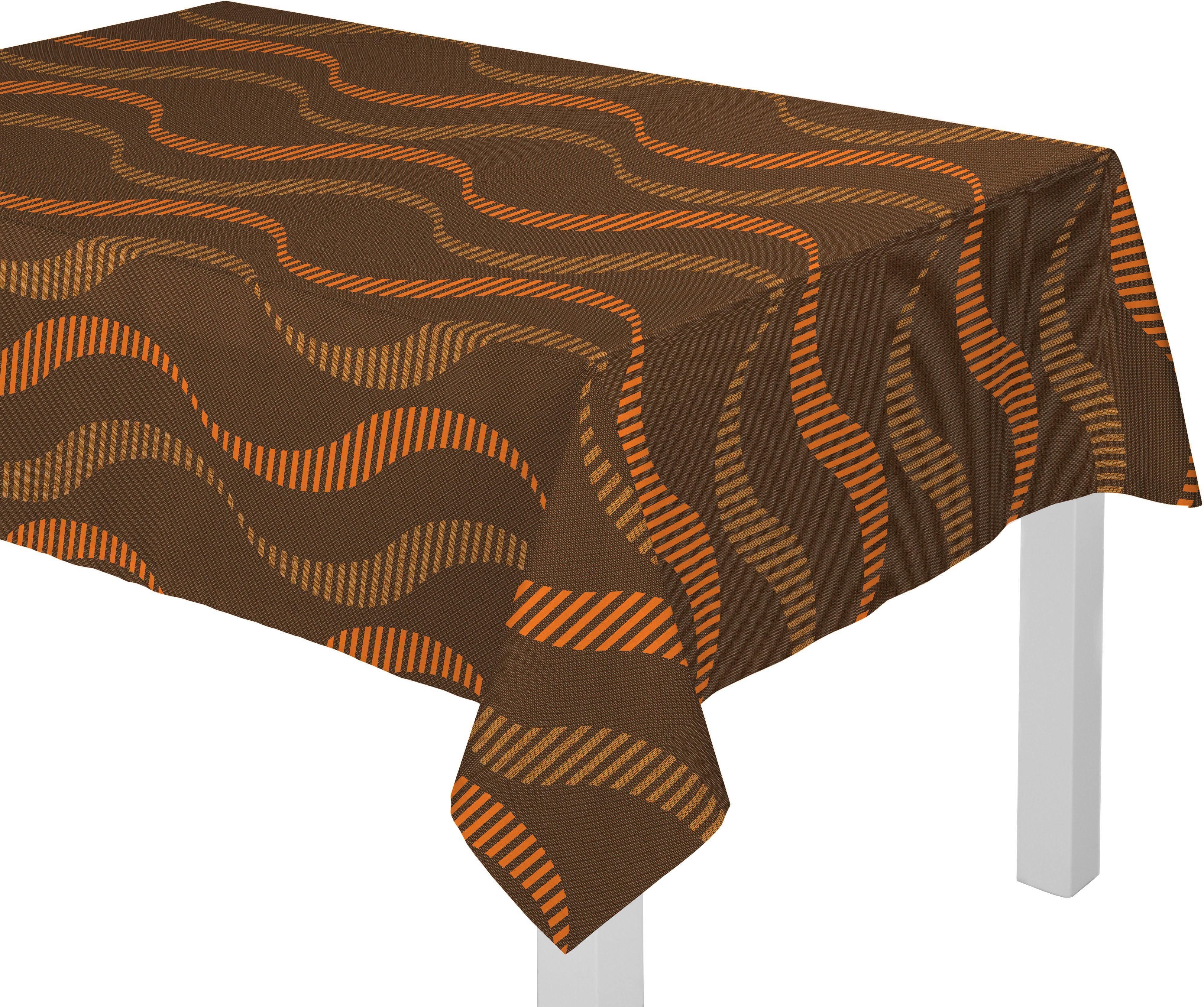 Wirth Tafellaken Lupara (1 stuk) tafelkleden maat 130 cm x 190 cm oranje