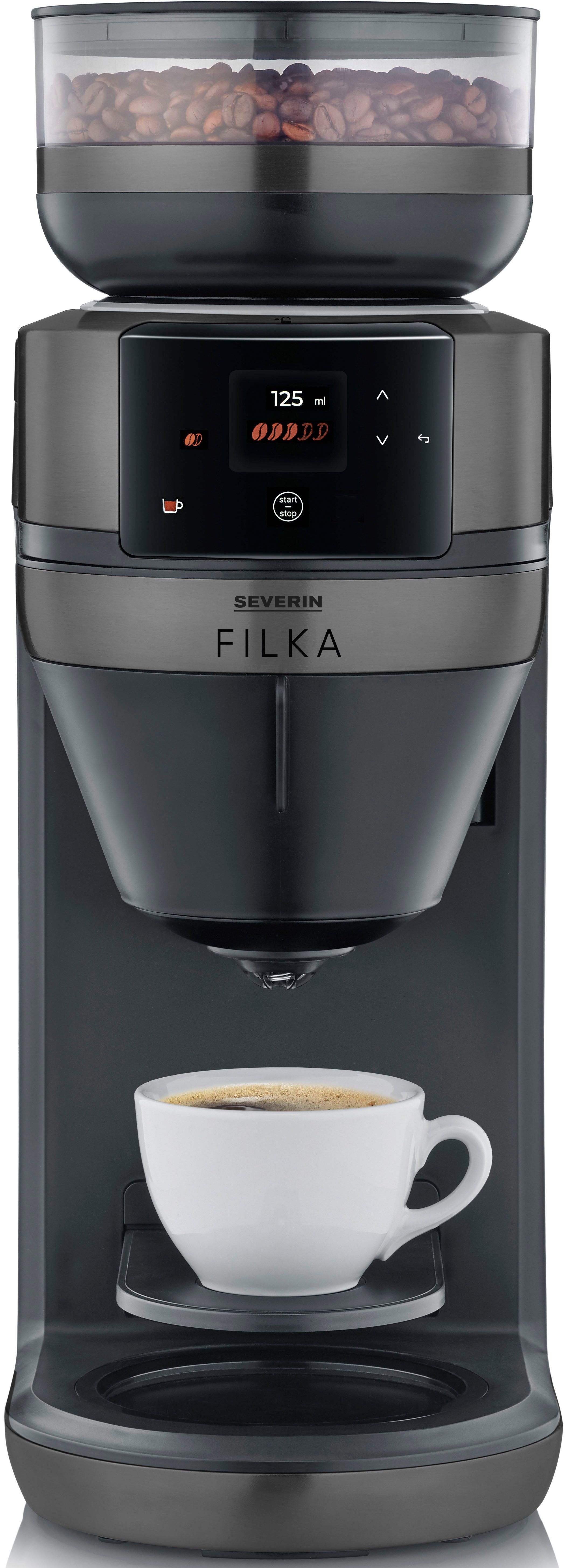 Severin Koffiezetapparaat met bonenmaler KA 4855 Filterkaffee-Vollautomat FILKA 2.0 Thermo