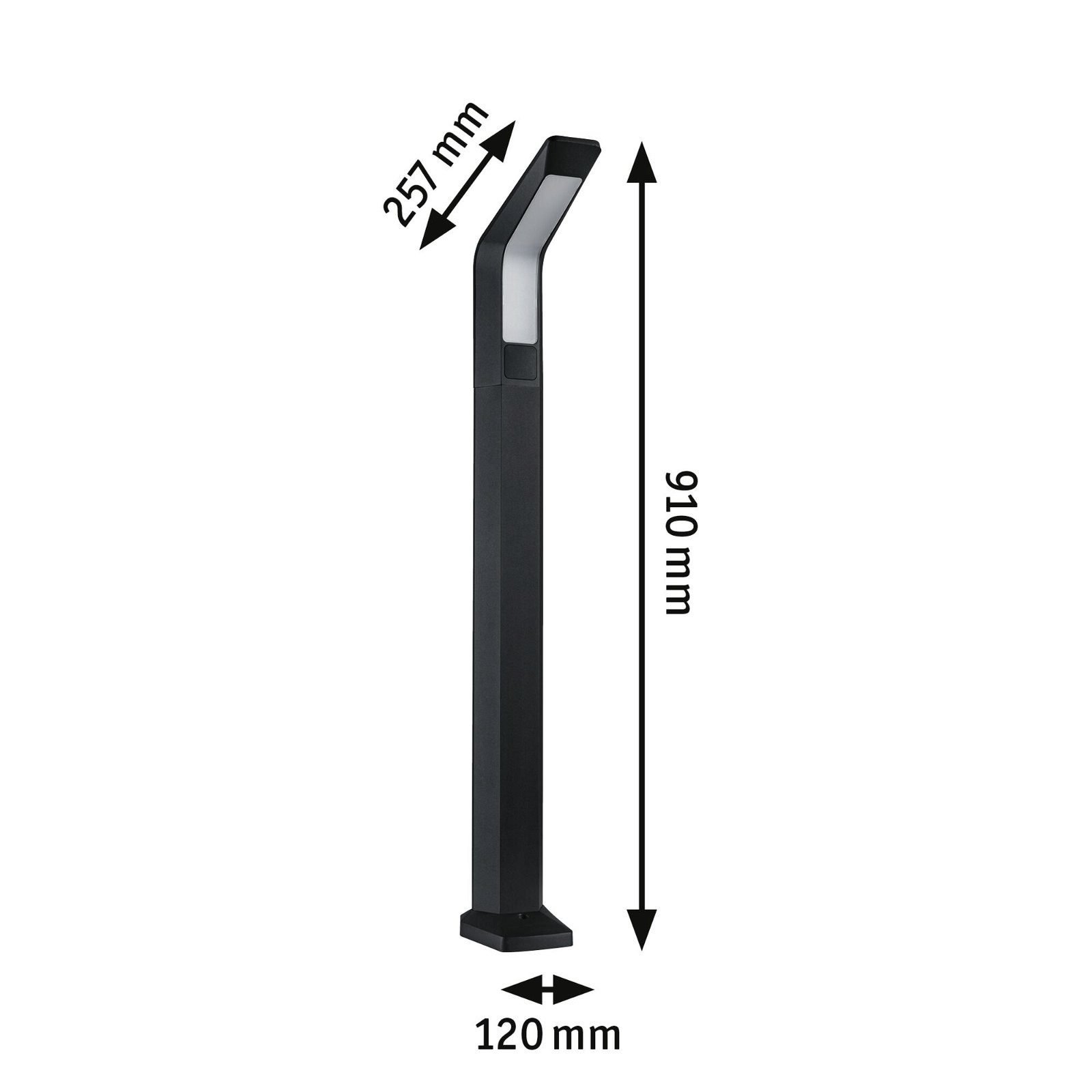 Paulmann Led-bolderlamp Merano IP44 910mm 3000K 14W 850lm 230V Antraciet Aluminium (1 stuk)