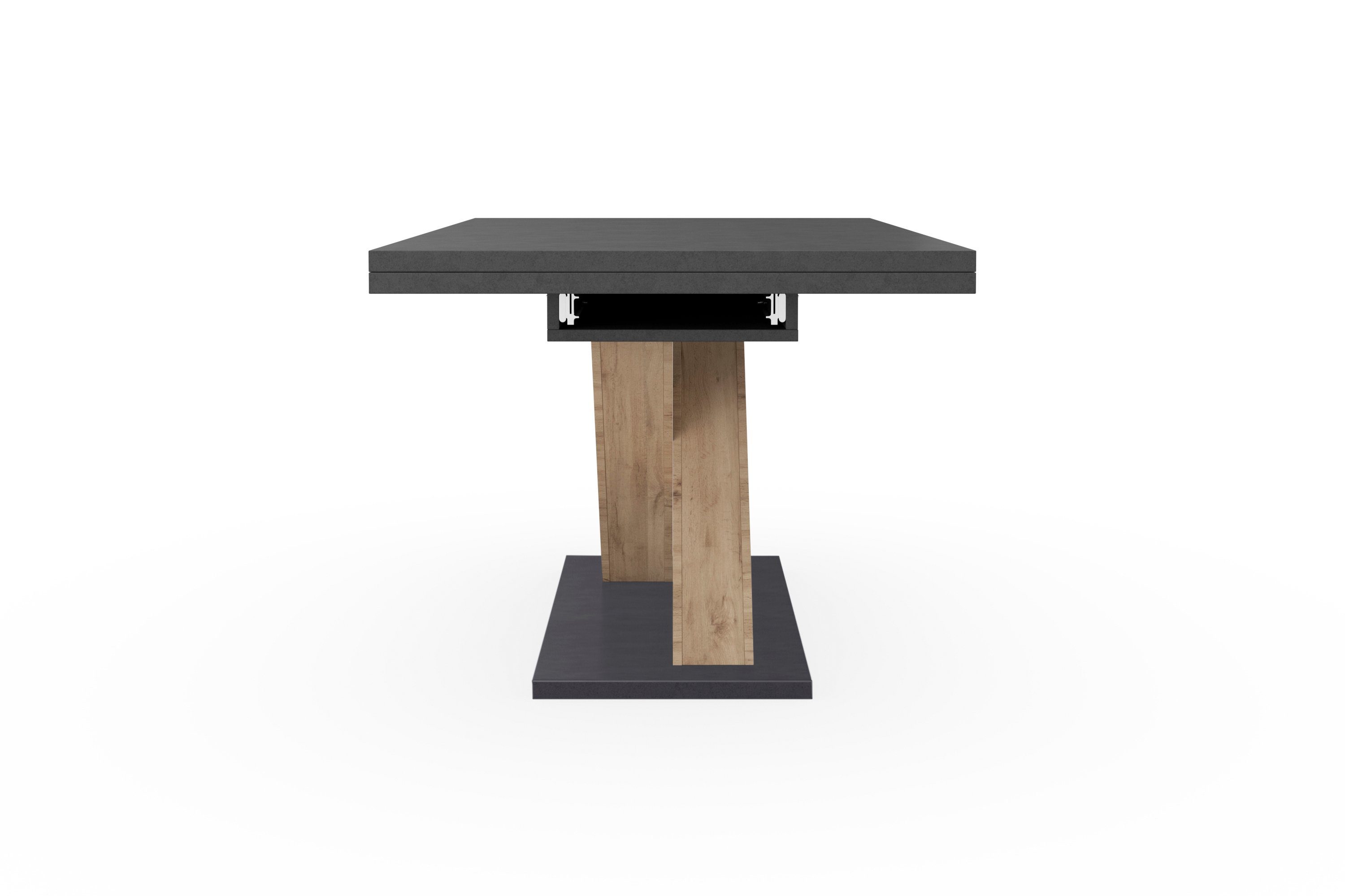 Mäusbacher Eettafel Comfort tafel TOPSELLER! Mäusbacher eettafel met X-frame en voetplaat. Breedte 180-280