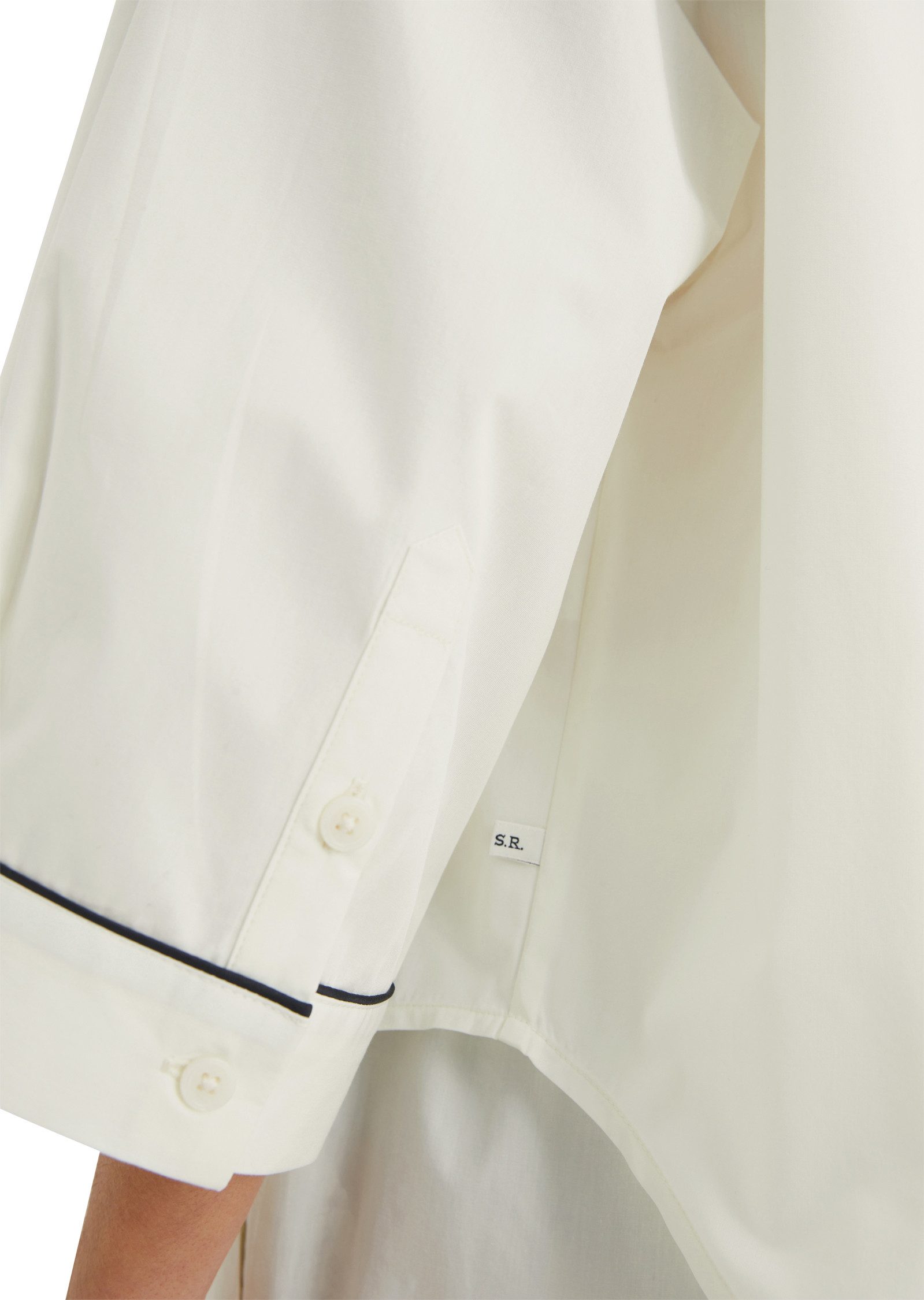 Marc O'Polo Oversized shirt Mix & Match Poplin met contrastkleurige pipings