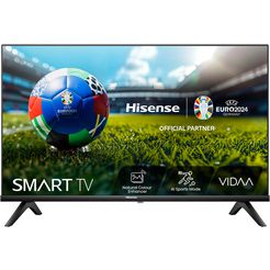 hisense led-tv, 100 cm - 40", full hd, smart tv, smart-tv,triple tuner dvb-t2 - t-c - s2 - s zwart