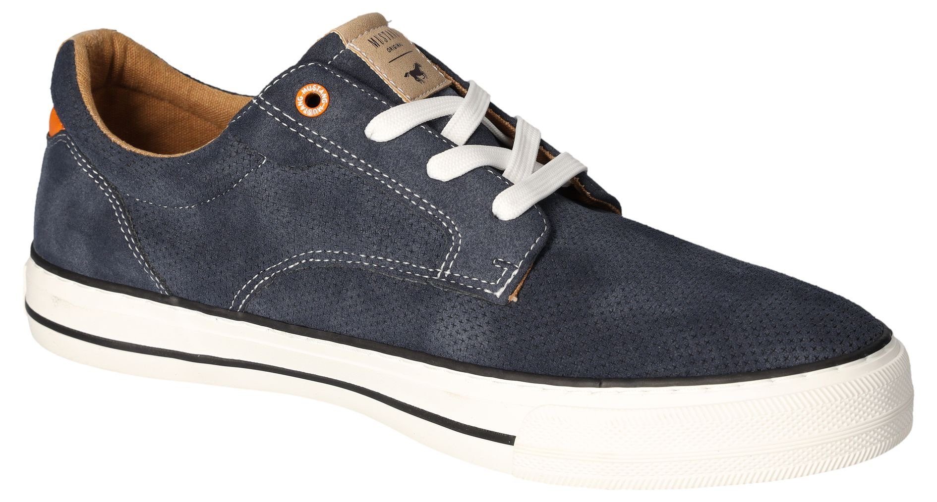 Mustang Shoes Sneakers , vrijetijdsschoen, lage schoen, veterschoen met siernaad