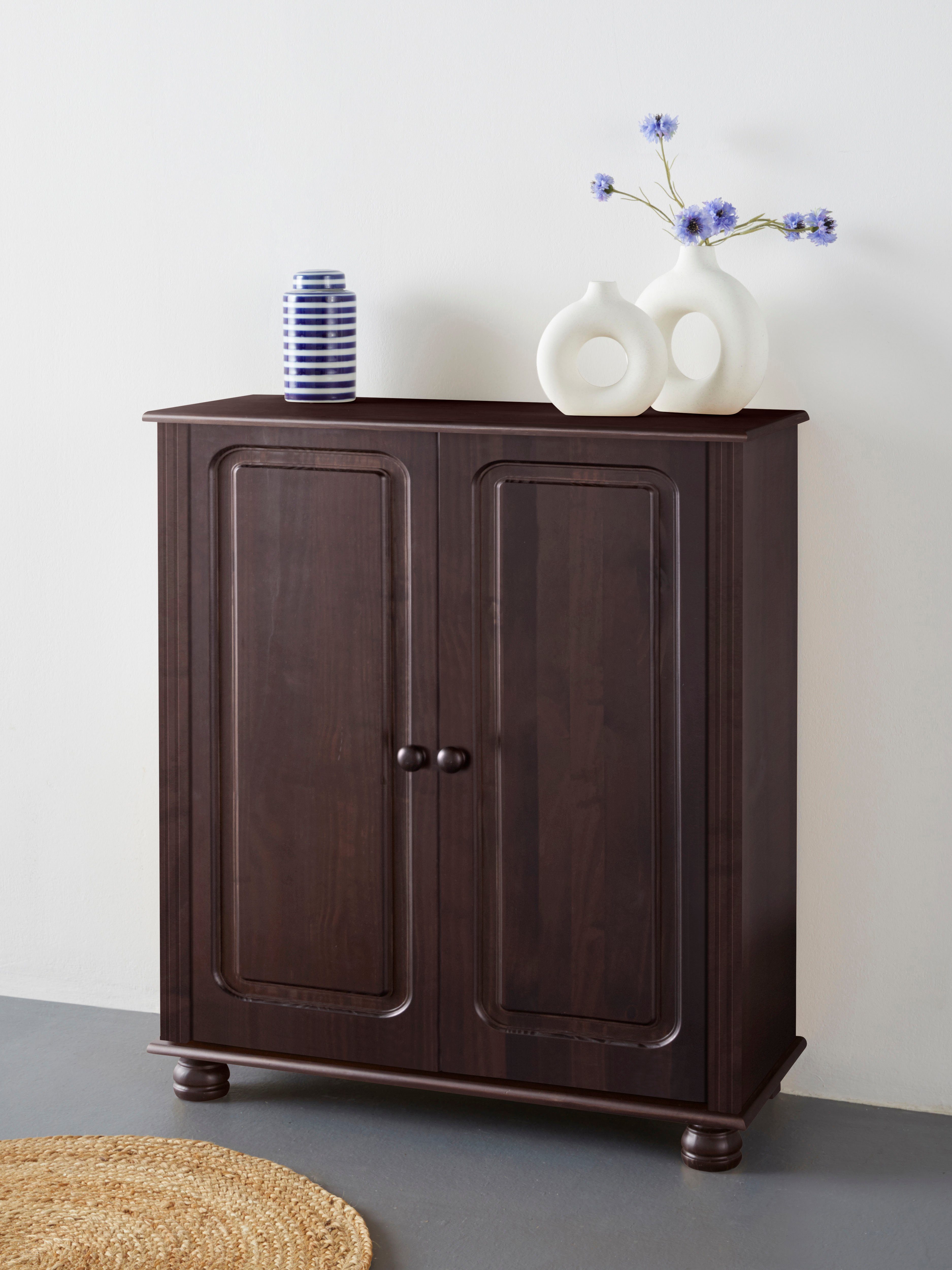 Home affaire Highboard Mette Commode met 2 planken, breedte 85cm, diepte 34 cm, hoogte 95 cm highboards bruin