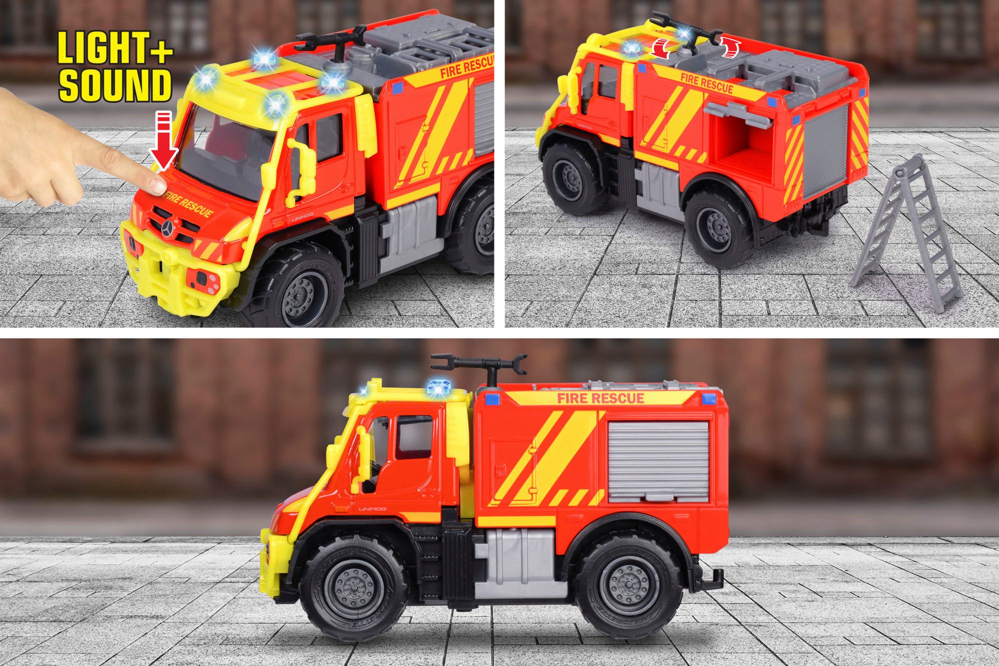 majORETTE Speelgoed-brandweer Unimog U530 Fire Truck