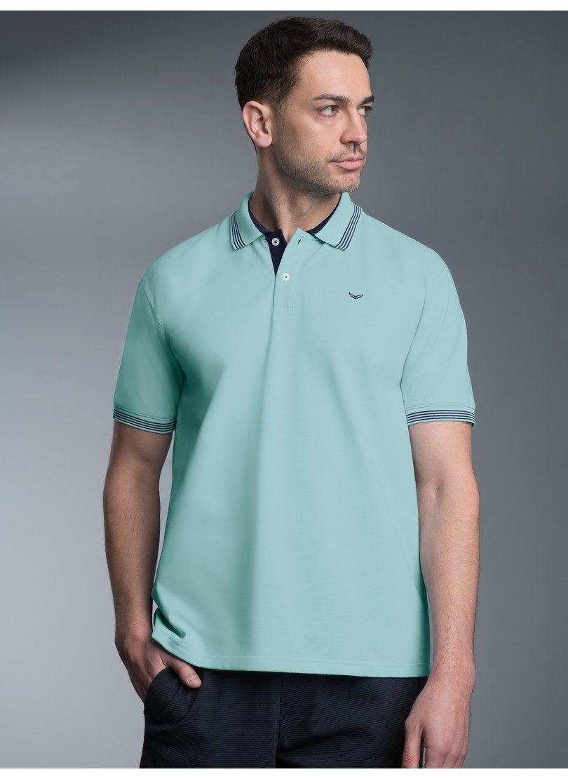 Trigema Poloshirt TRIGEMA poloshirt met contrasterende accenten (1-delig)