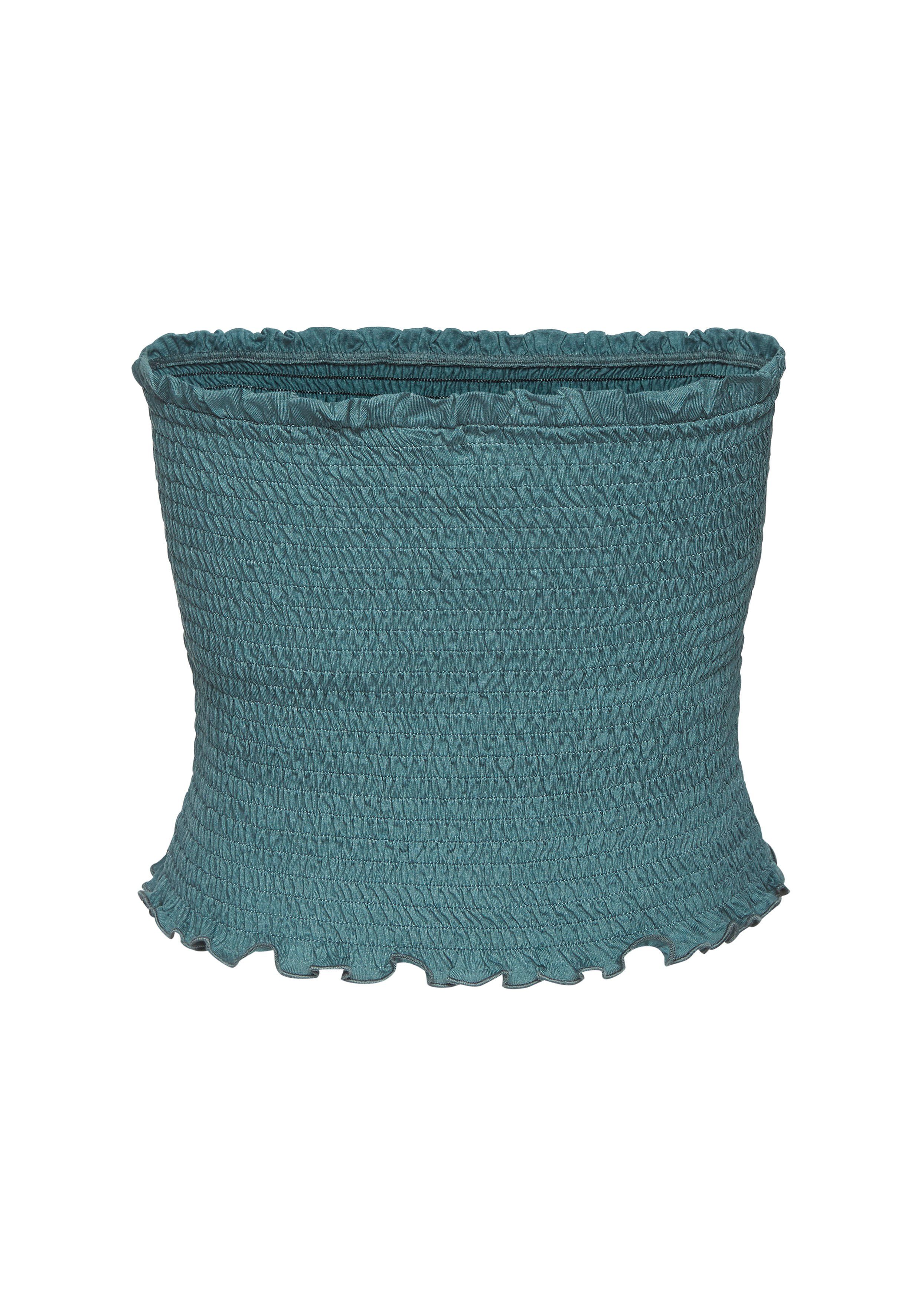 Lascana Bandeautop van viscose-jersey rondom gerimpeld schouderloos crop-top
