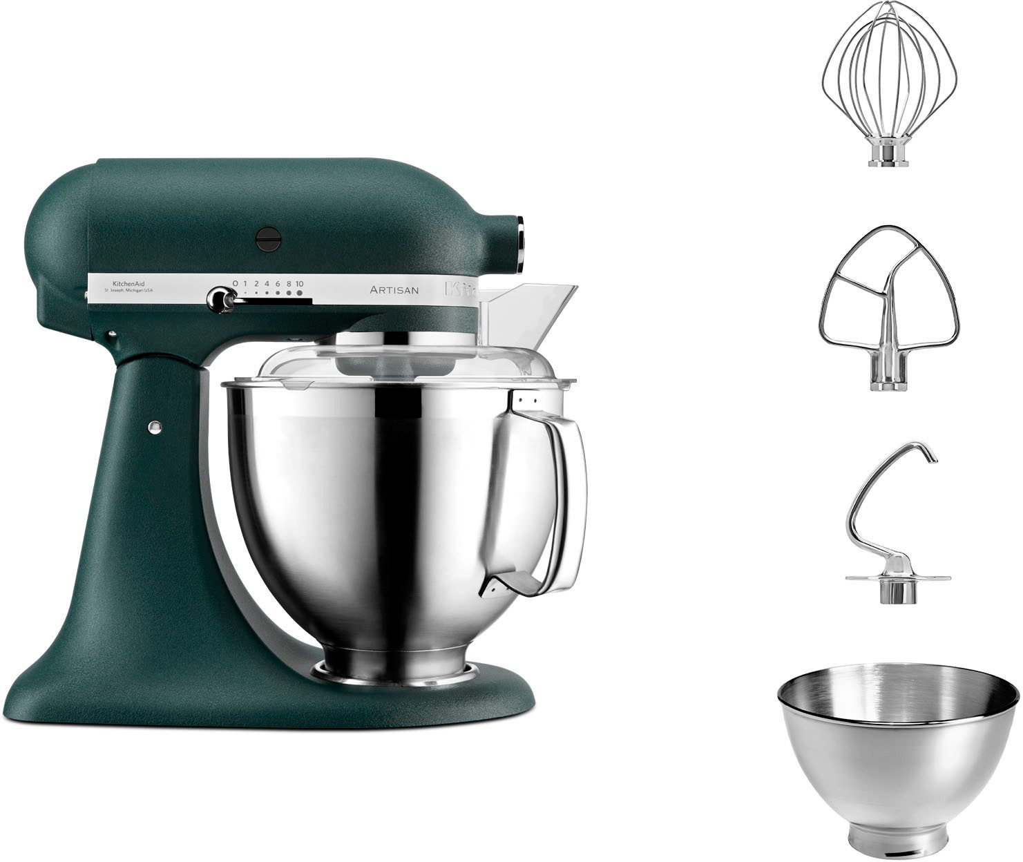 KitchenAid 5KSM185PSEPP Artisan keukenmachine 300 W 4,8 l Palm donker groen