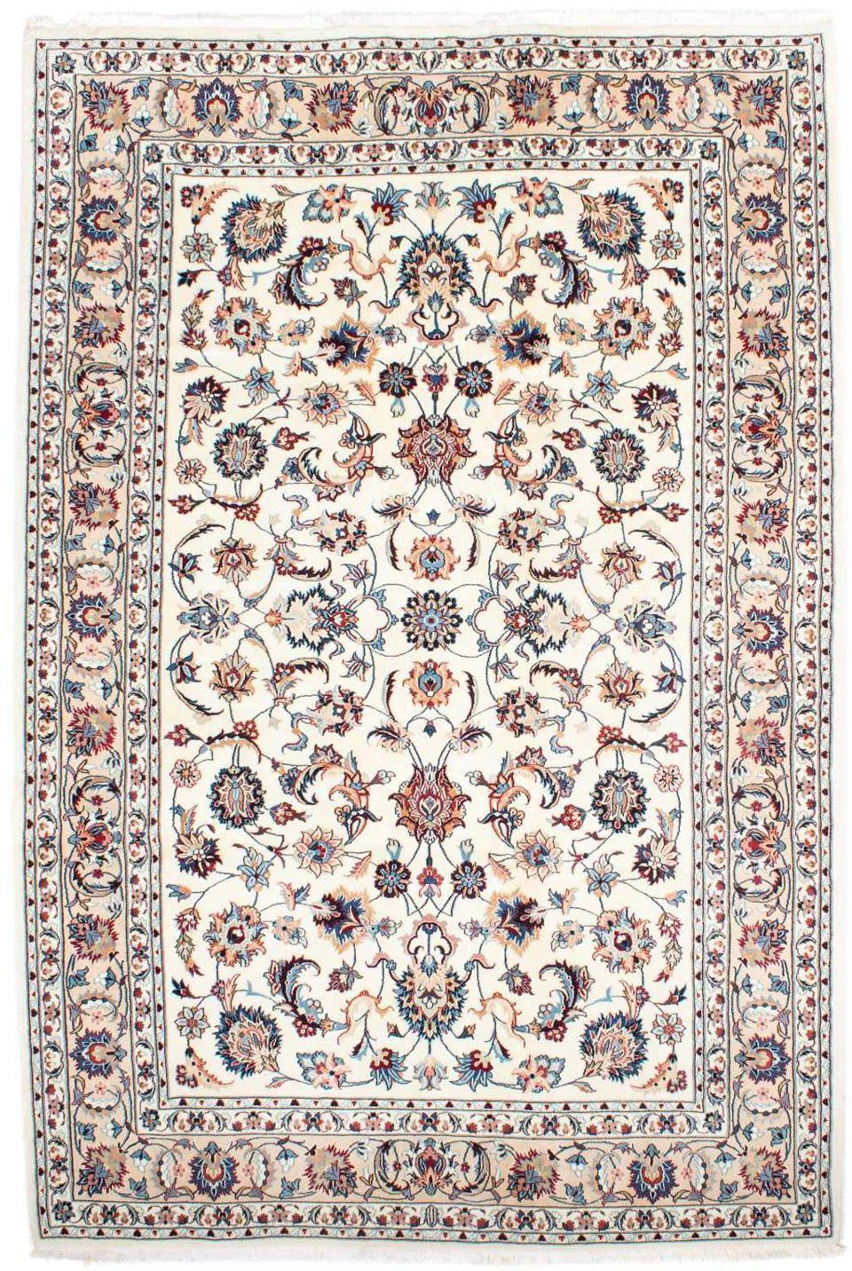 morgenland Wollen kleed Maschad bloemmotief beige 303 x 194 cm Uniek exemplaar met certificaat