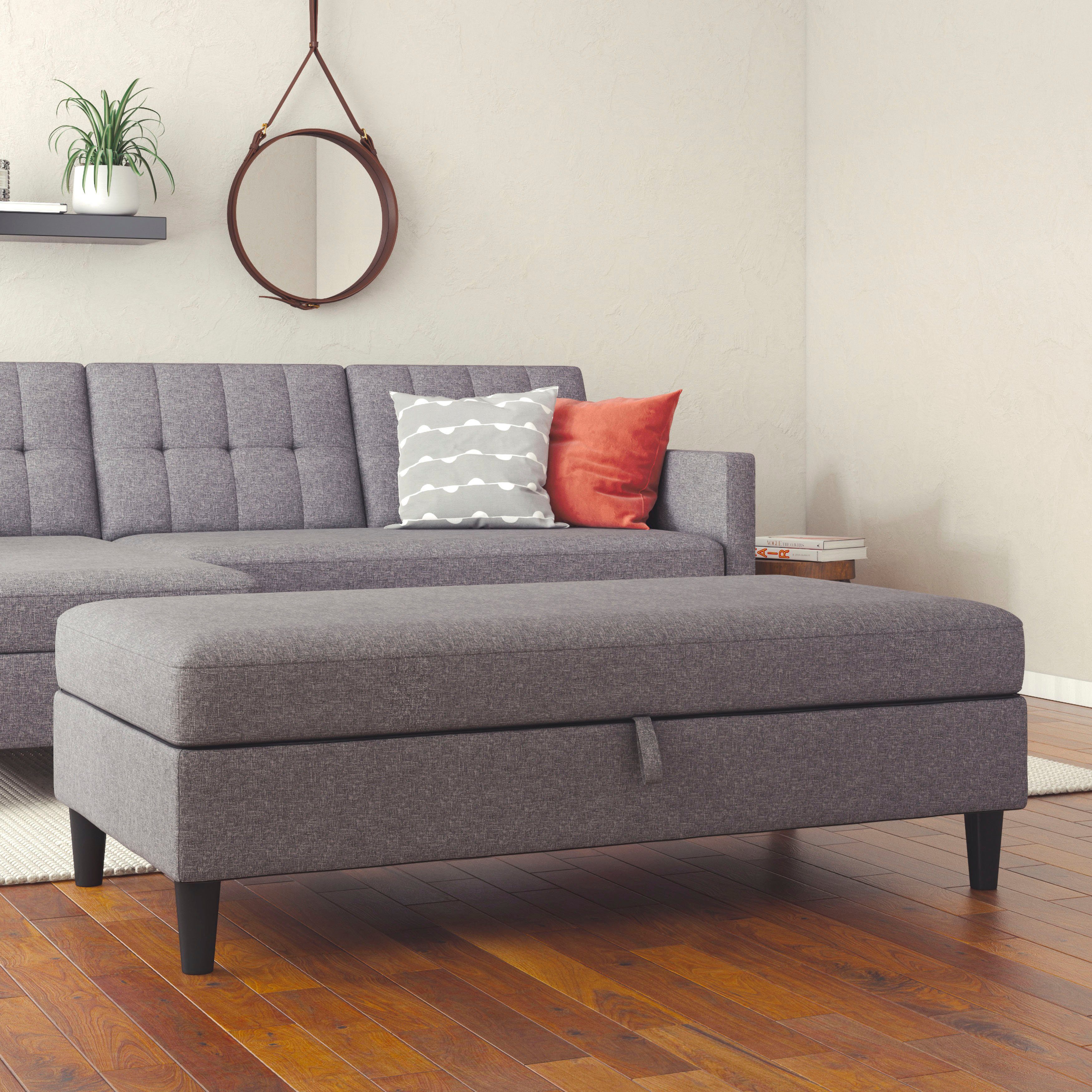 Dorel Home Hocker met bergruimte Hartford Hocker met bergruimte, vrij plaatsbaar, zithoogte 43 cm