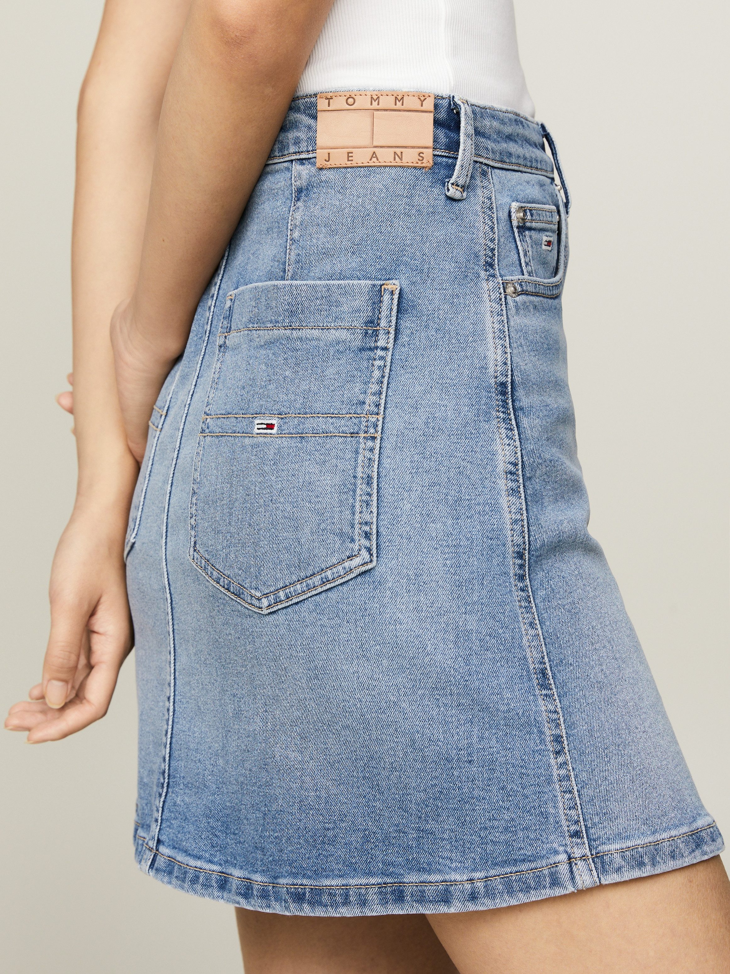TOMMY JEANS Rok in a-lijn ALINE SKIRT BH0130 Webrok in 5-pocket stijl