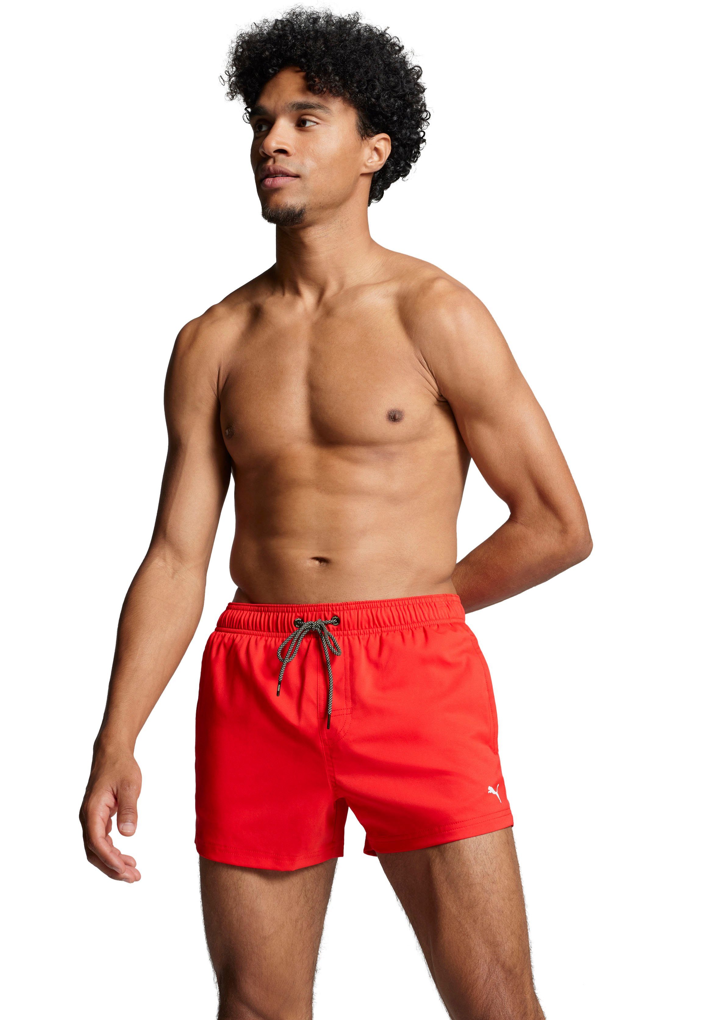 PUMA Zwemshort met zijzakken en achterzak met klittenbandsluiting