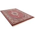 theko oosters tapijt meraj silk touch bidjar pool van 20% zijde, met de hand geknoopt, met franje, woonkamer rood