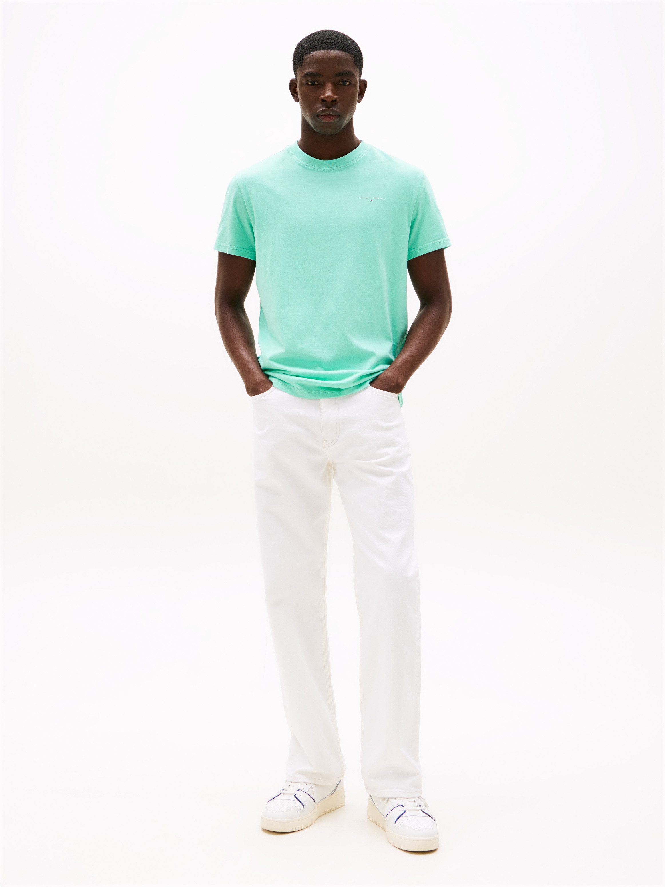 TOMMY JEANS T-shirt TJM SLIM LINEAR CHEST TEE EXT
