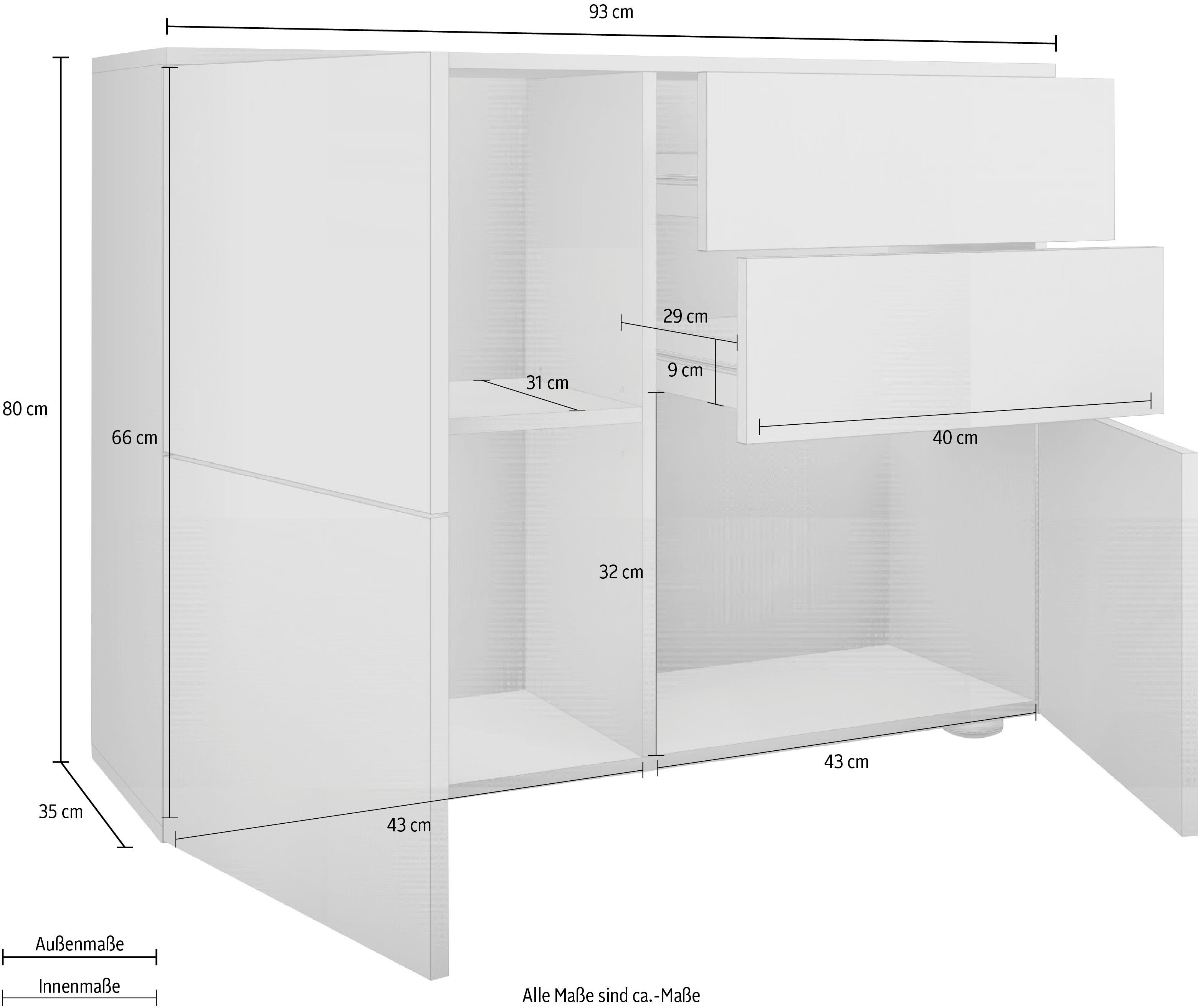 borchardt Möbel Kast Haama Breedte 93 cm
