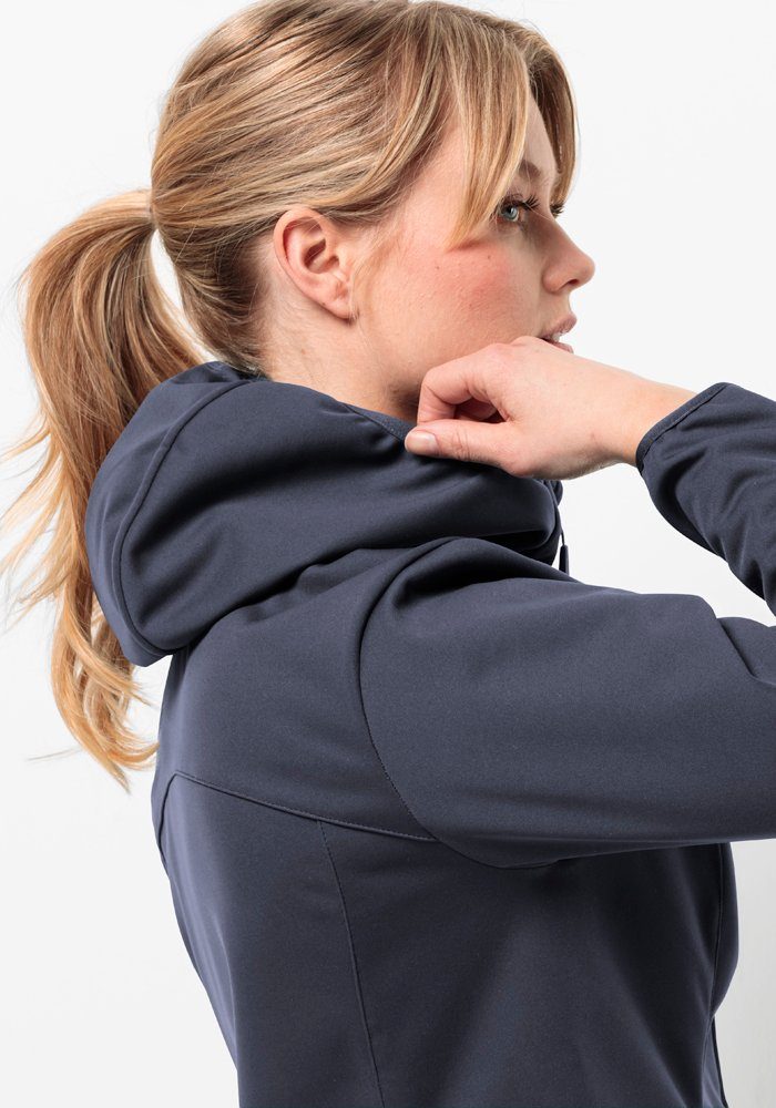 Jack Wolfskin Softshell-jack WINDHAIN HOODY W