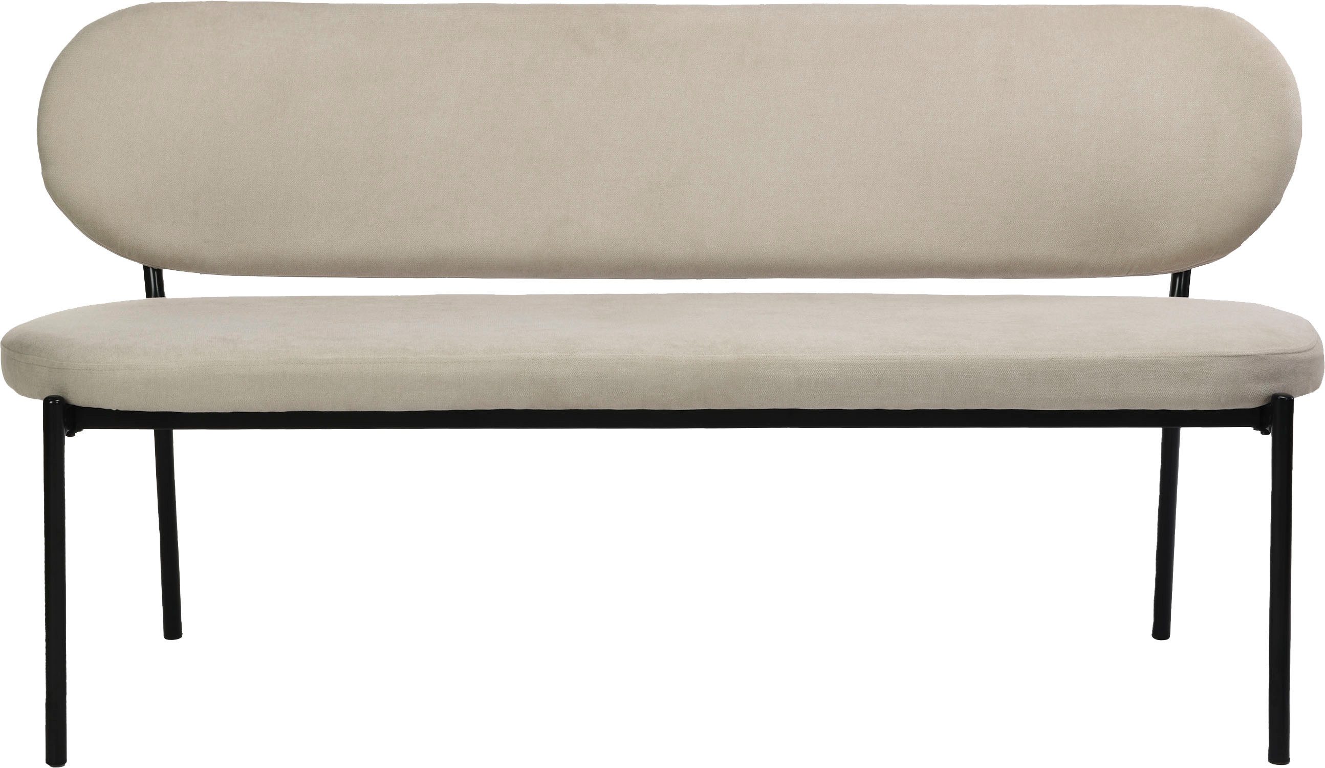 byLIVING Zitbank Jersey met geweven stof bekleding, met rugleuning, breedte 160 cm