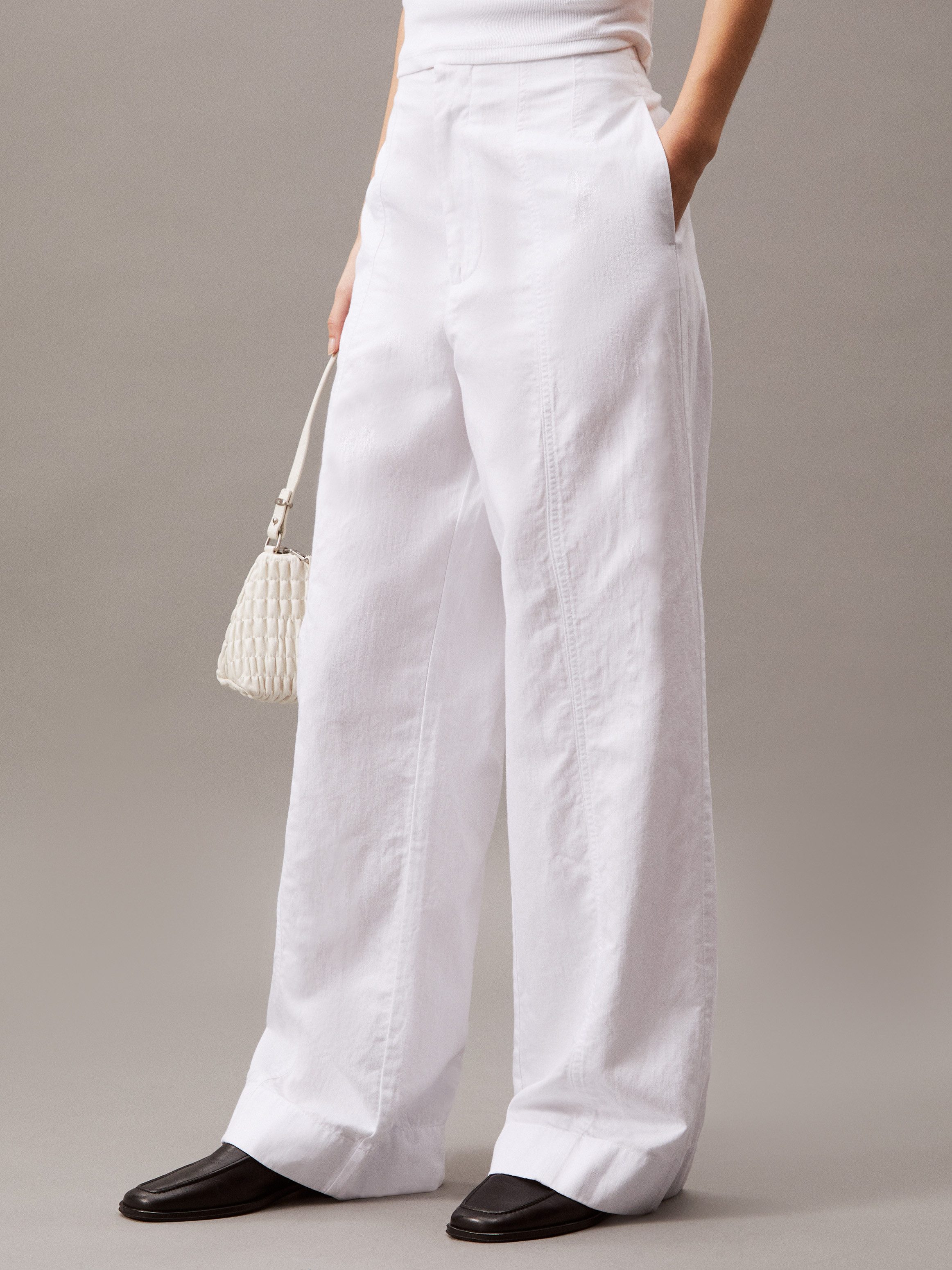 Calvin Klein Linnen broek SOFT LINEN PANT