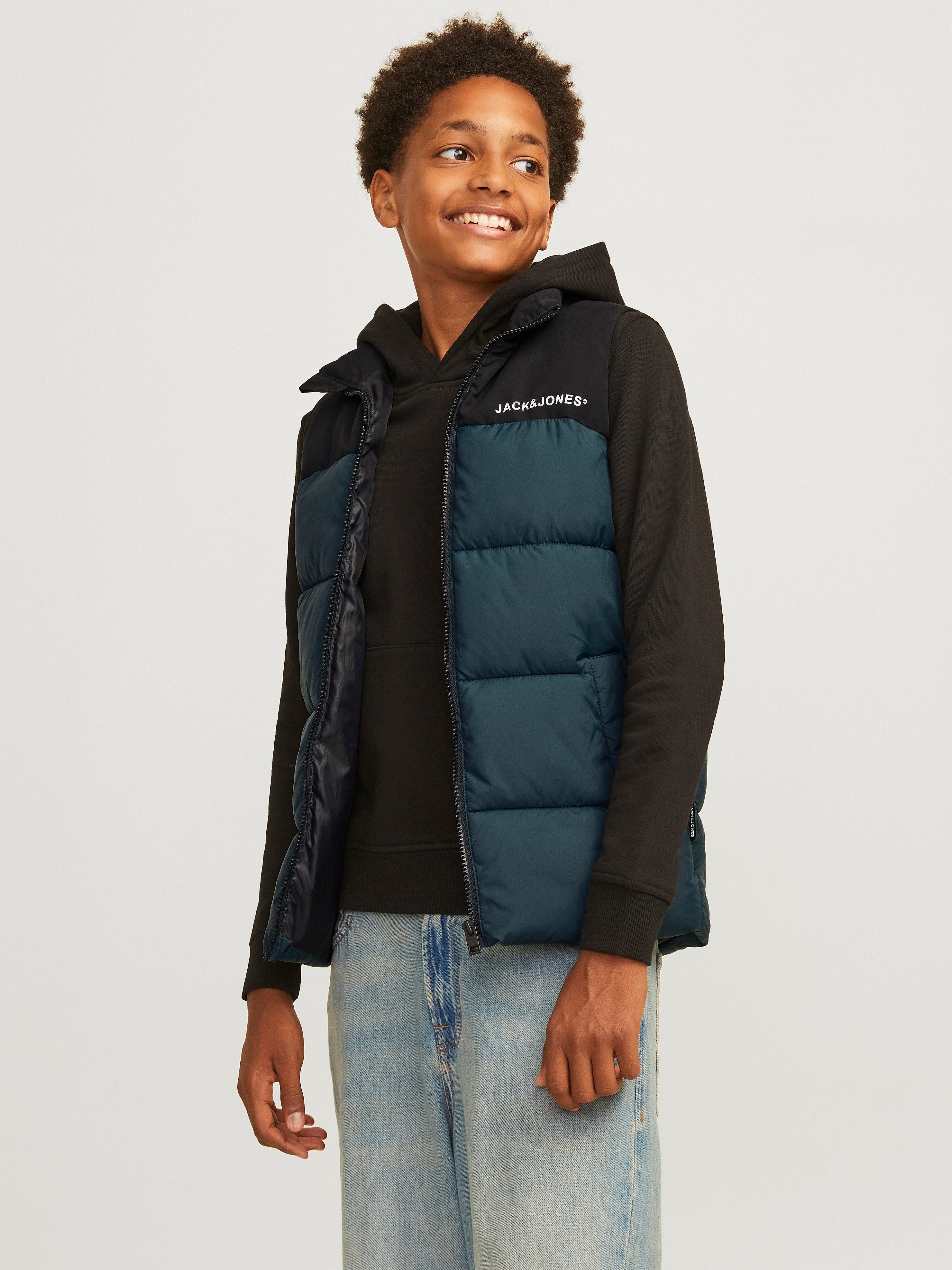 Jack & Jones Junior Korte bodywarmer JJMOON BODYWARMER STAND COLLAR JNR