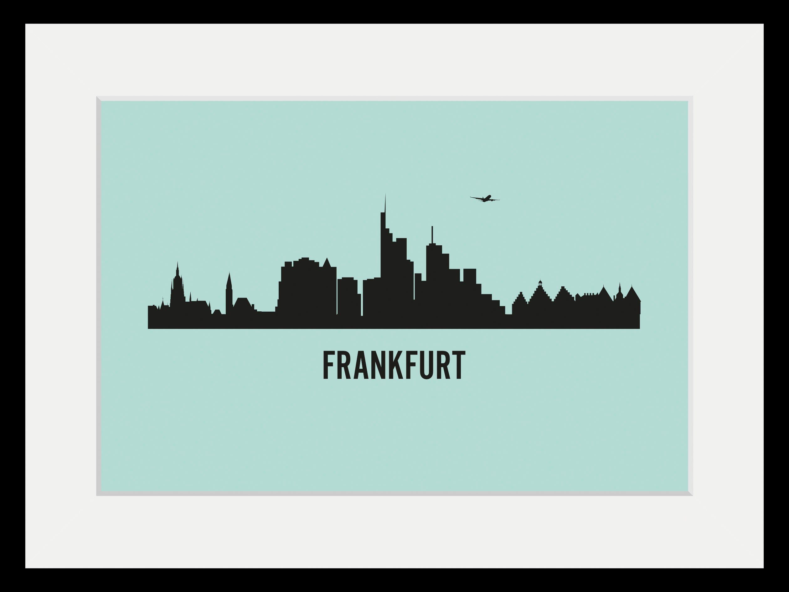 queence Wanddecoratie Frankfurt skyline (1 stuk)