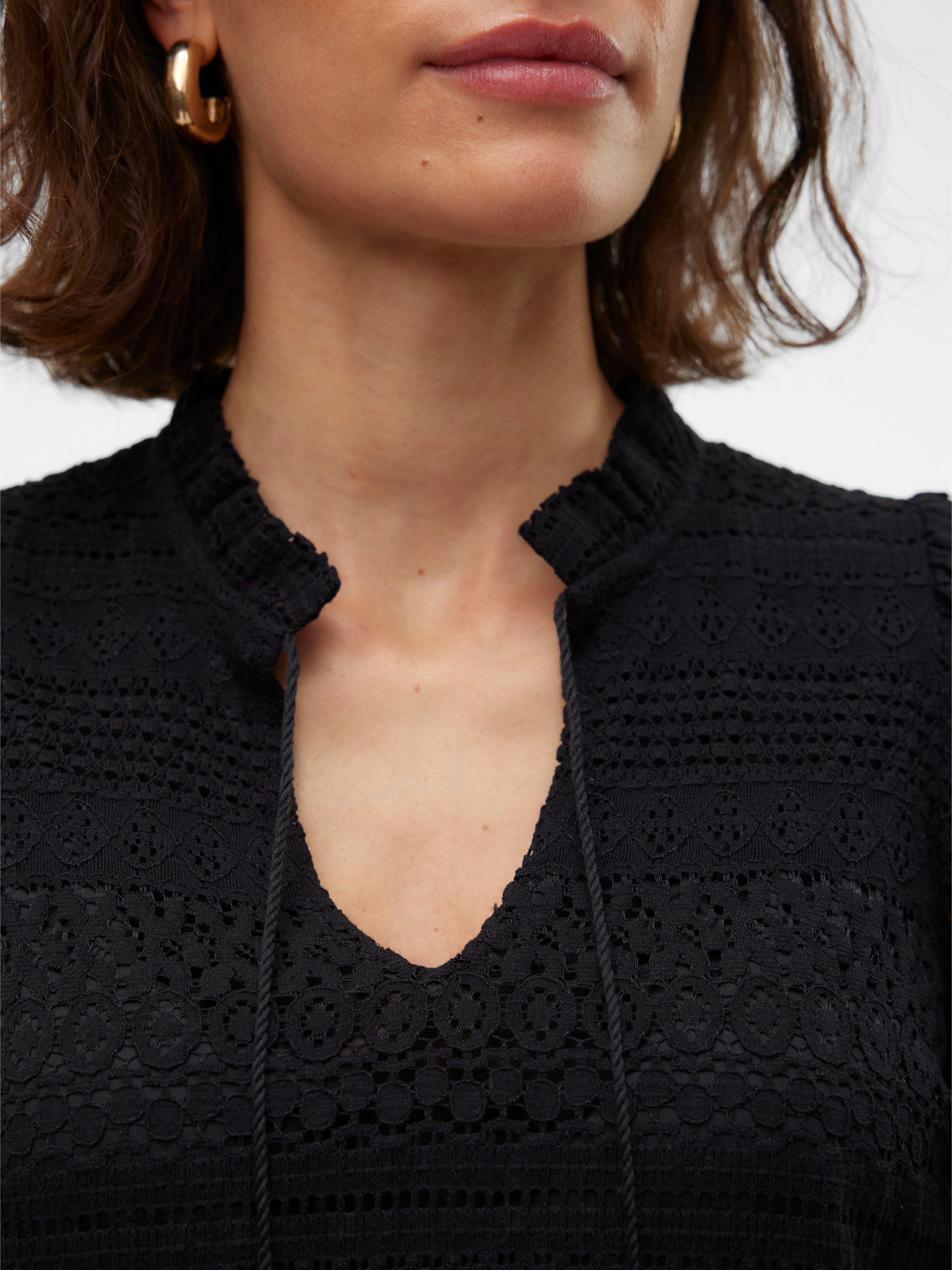 Vero Moda Kanten shirt VMHONEY LACE S/S TASSEL TOP WVN GA