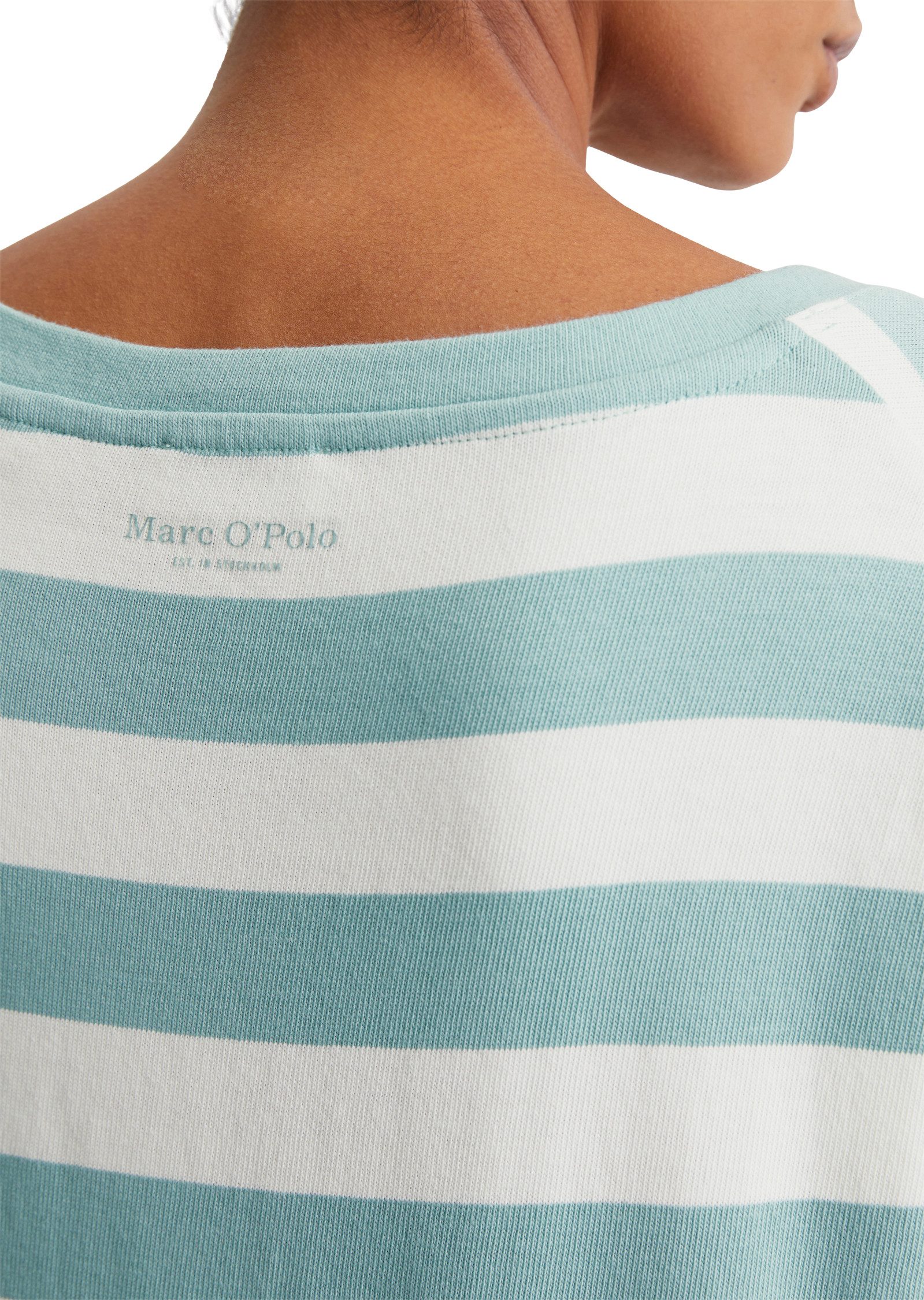 Marc O'Polo T-shirt zijdelingse splitten, gestreept