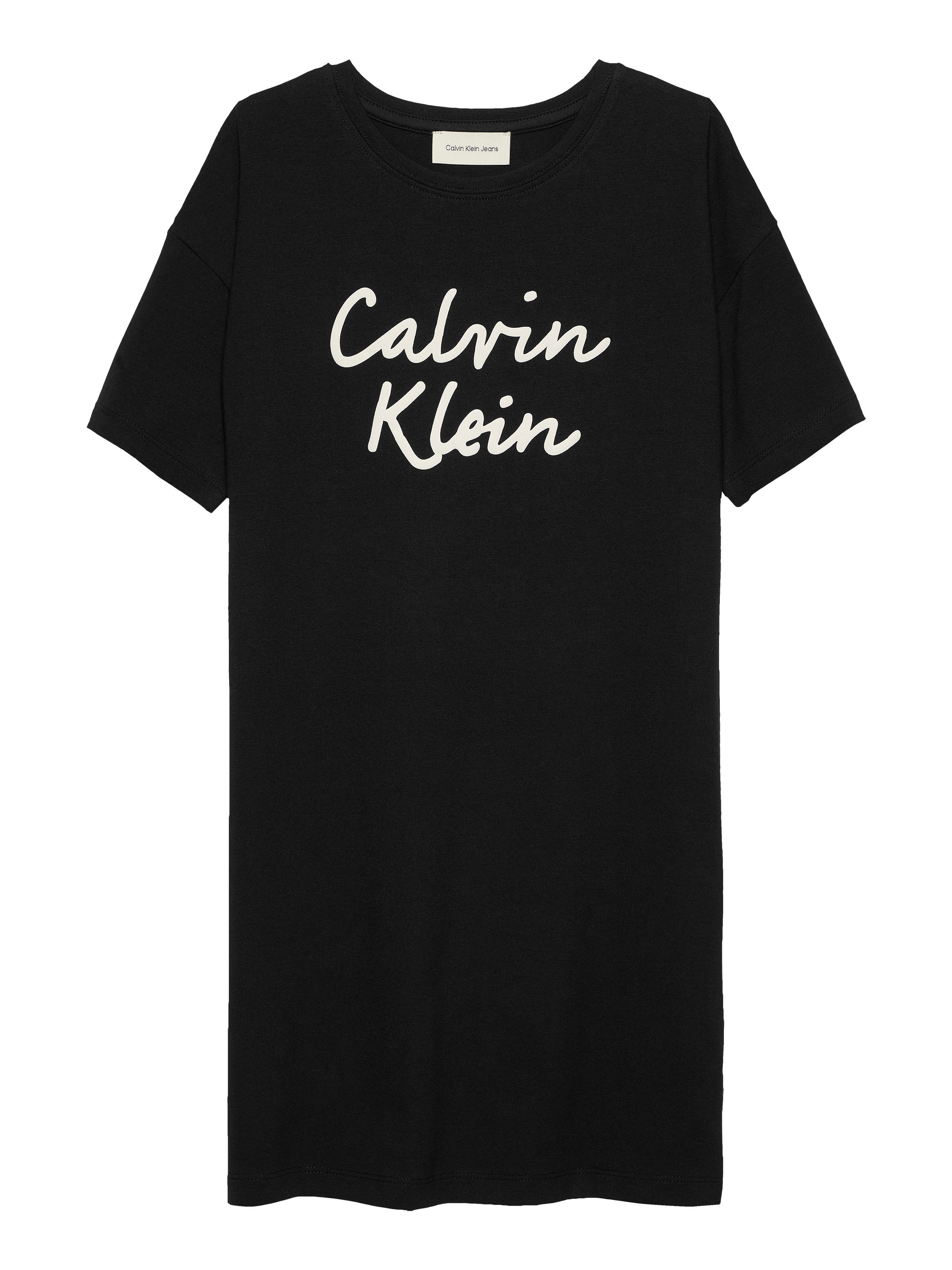 Calvin Klein Jerseyjurk SCRIPT LOGO T-SHIRT DRESS