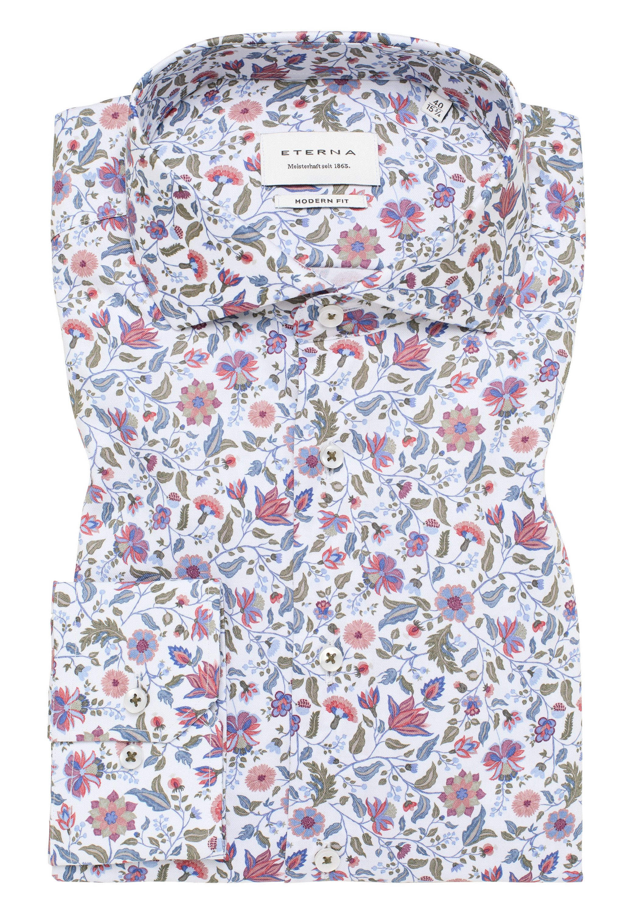 Eterna Overhemd met lange mouwen MODERN FIT NON IRON (strijkvrij)
