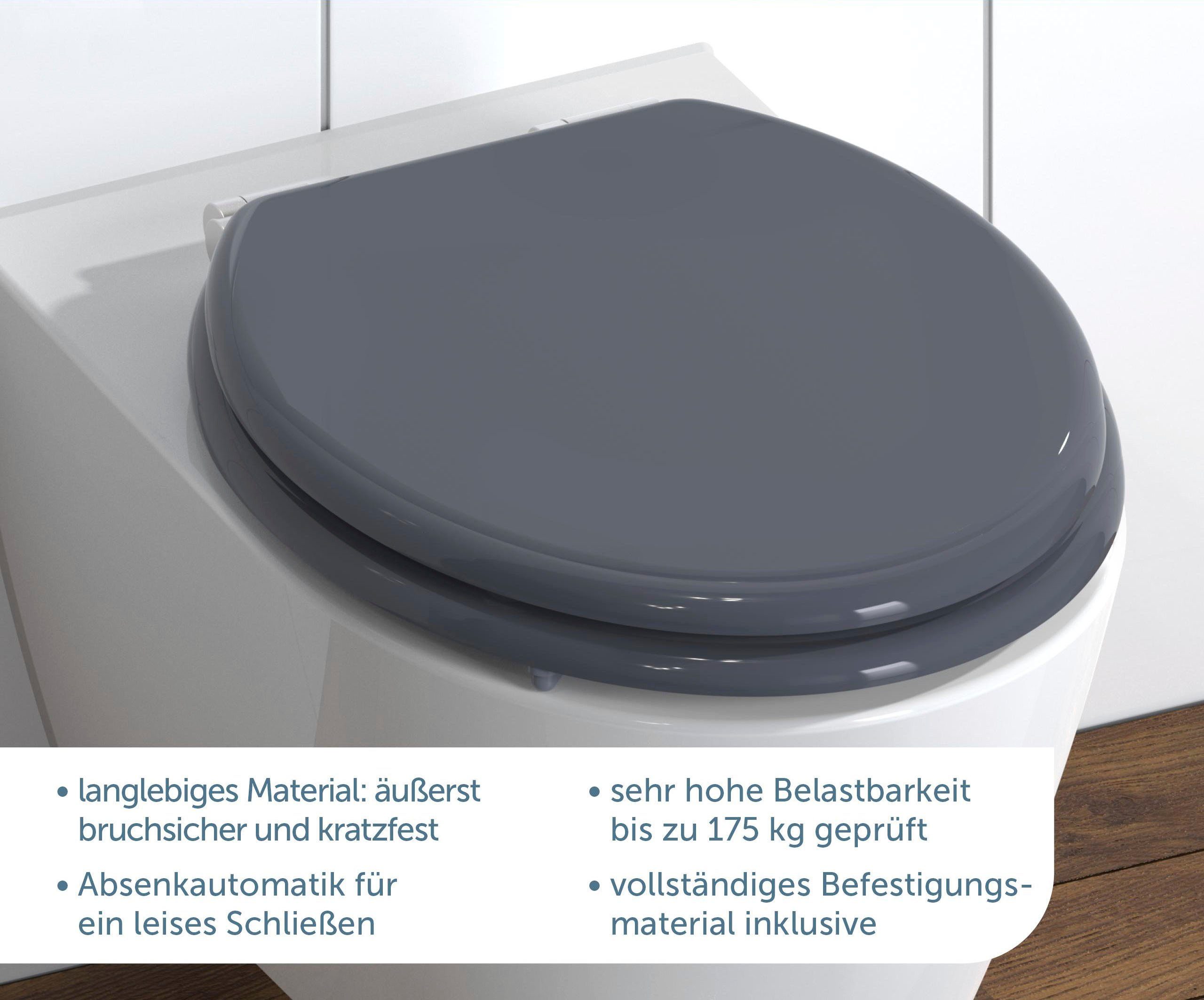 Schütte Toiletzitting Spirit met softclosemechanisme en mdf-kern
