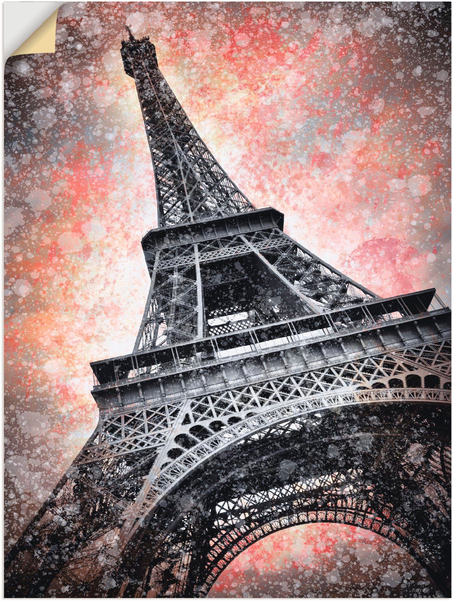 Artland Artprint Modern Art Eiffeltoren in vele afmetingen & productsoorten - artprint van aluminium / artprint voor buiten, artprint op linnen, poster, muursticker / wandfolie ook