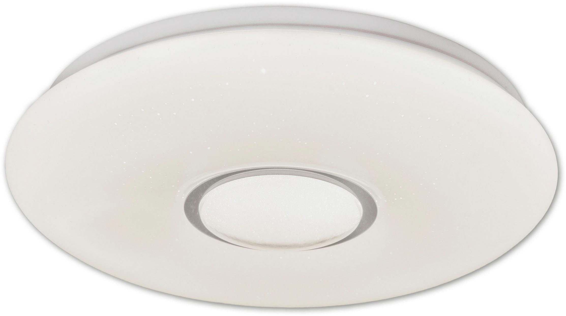 näve Led-plafondlamp Picton Lampenkap kristaleffect, stapsgewijs dimbaar via wandschakelaar, warm wit (1 stuk)