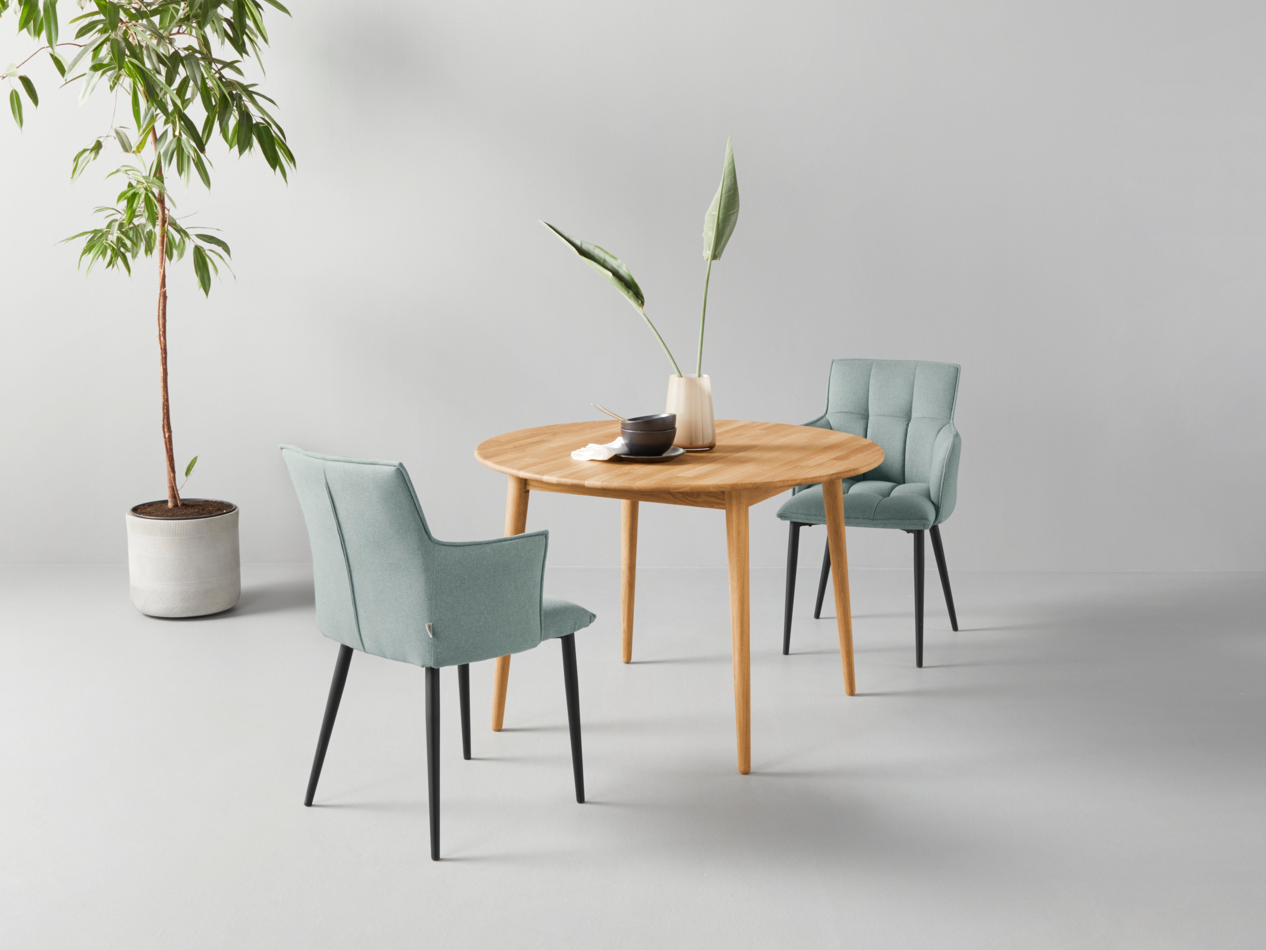 andas Eettafel Toarp Massief eikenhout eettafel in Scandi look, FSC-gecertificeerd