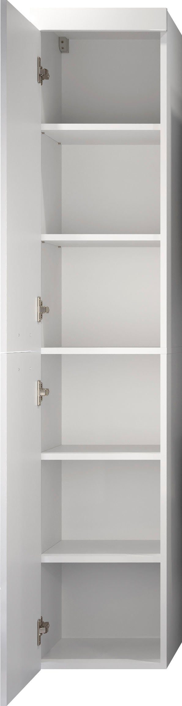 welltime Badkamerset Dormoletto Hangende badkamermeubels met inbouwwastafel in wit hoogglans (4-delig)