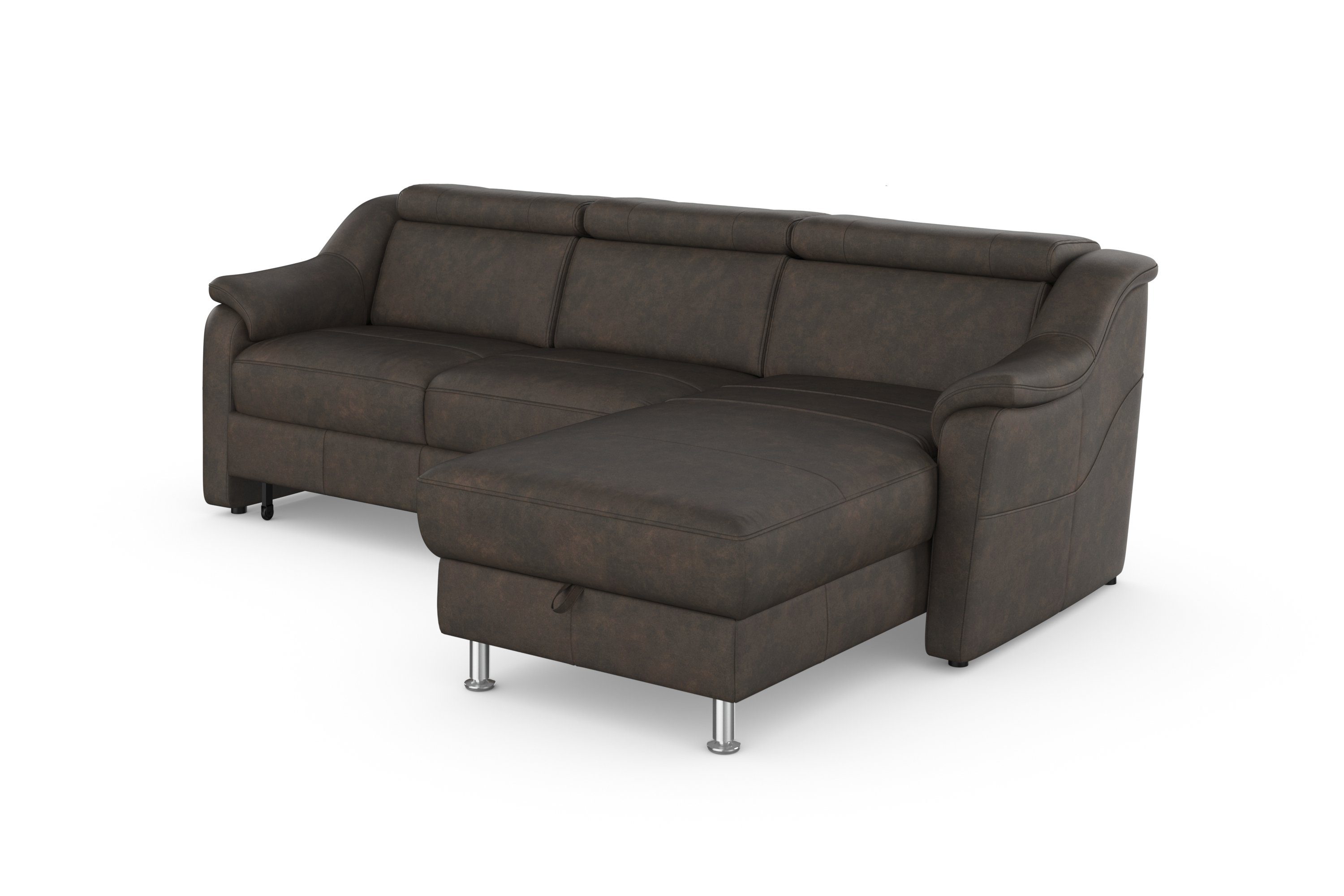 sit&more Hoekbank Freetown L-vorm met verstelbare hoofdsteun en comfortabele binnenvering