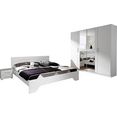 rauch select slaapkamerserie rubi met kast, bed 180x200 cm en 2 nachtkastjes (set, 4 stuks) wit