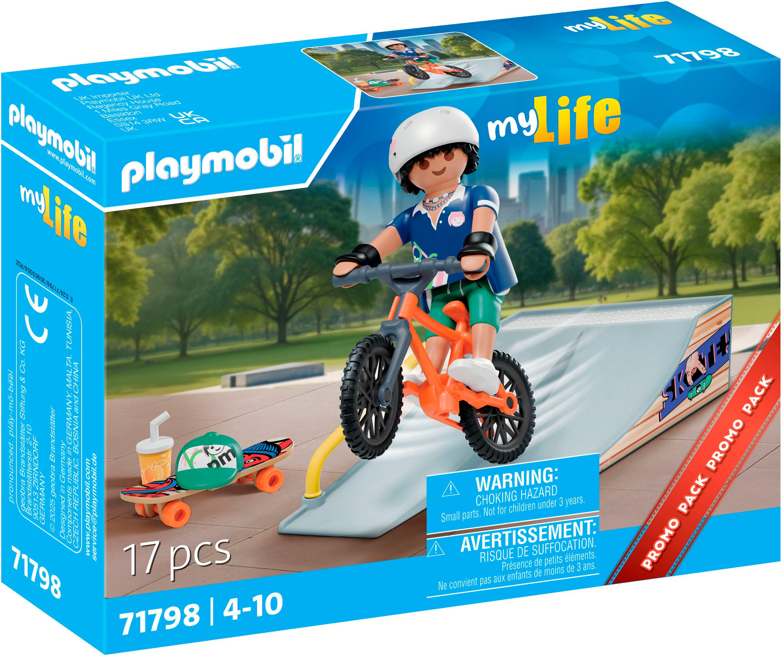 Playmobil® Constructie-speelset Skateboard mit Rampe (71798), My Life (17-delig)