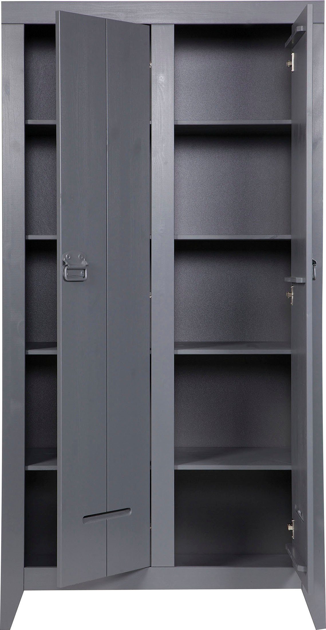 WOOOD Kledingkast Kluis 2-deurs, met metalen handgrepen, h 190 cm x b 95 cm