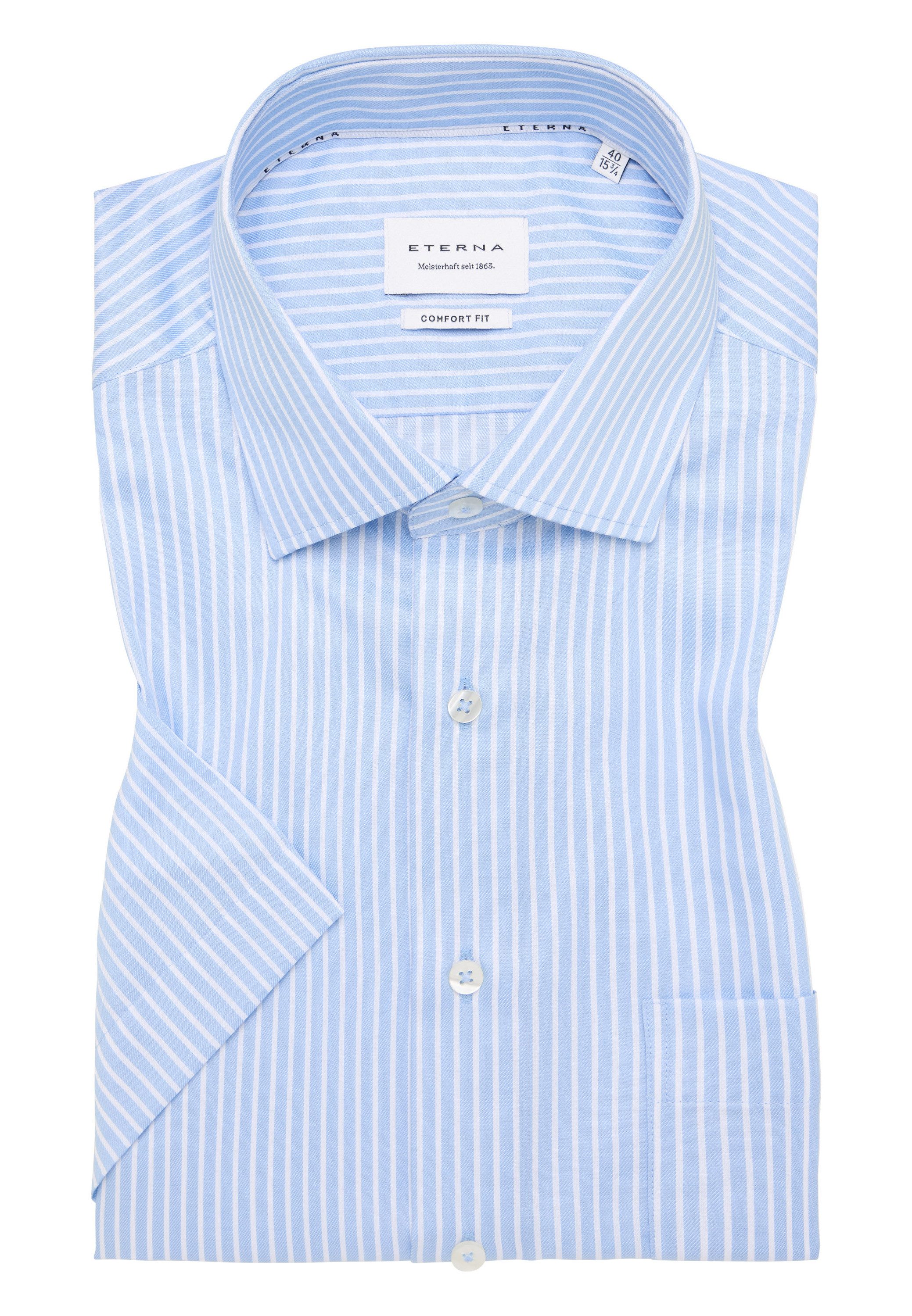 Eterna Overhemd met korte mouwen Comfort fit NON IRON (strijkvrij)